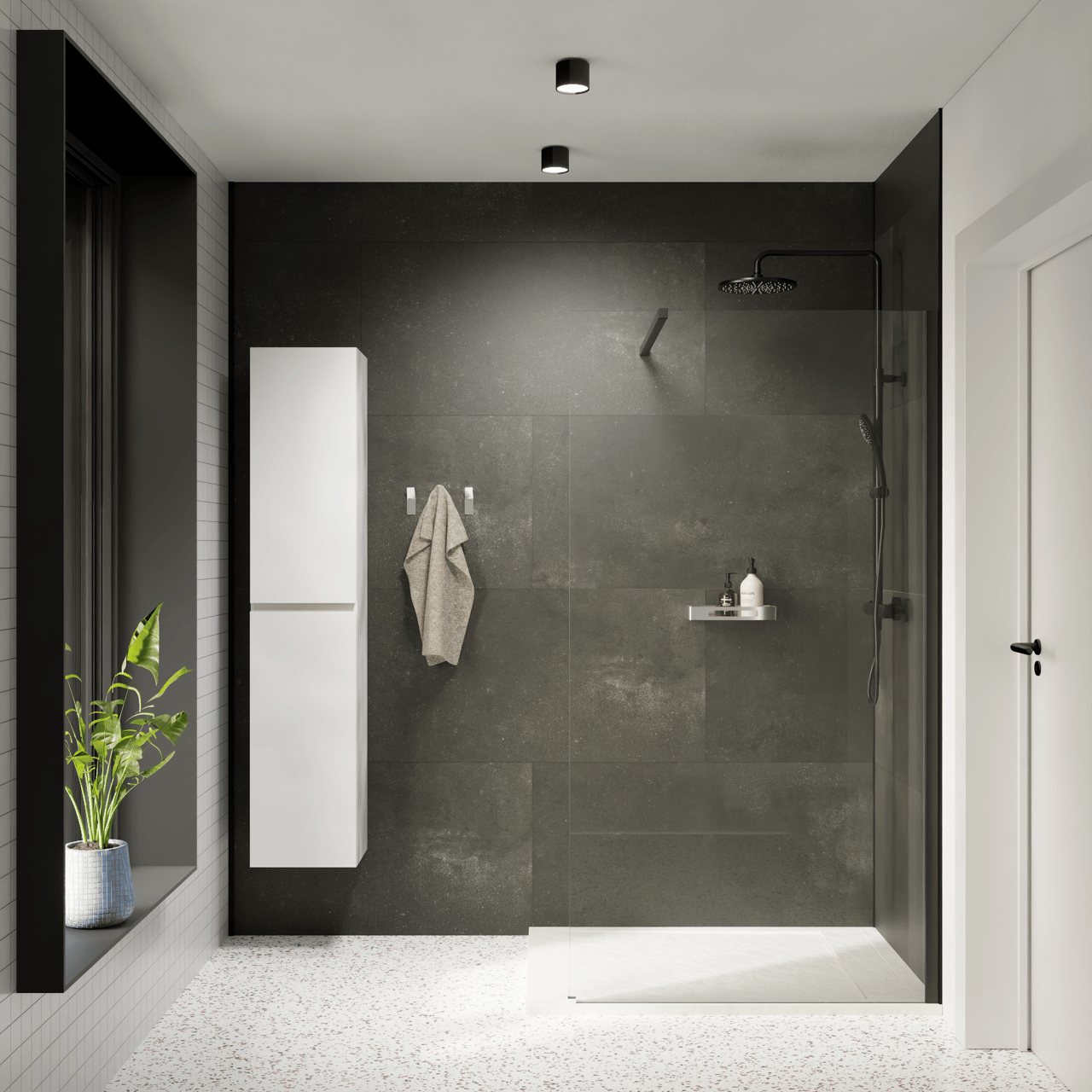 Florris Stockholm SPC wandpanelen, 4 stuks, 120 x 60 cm, Granito