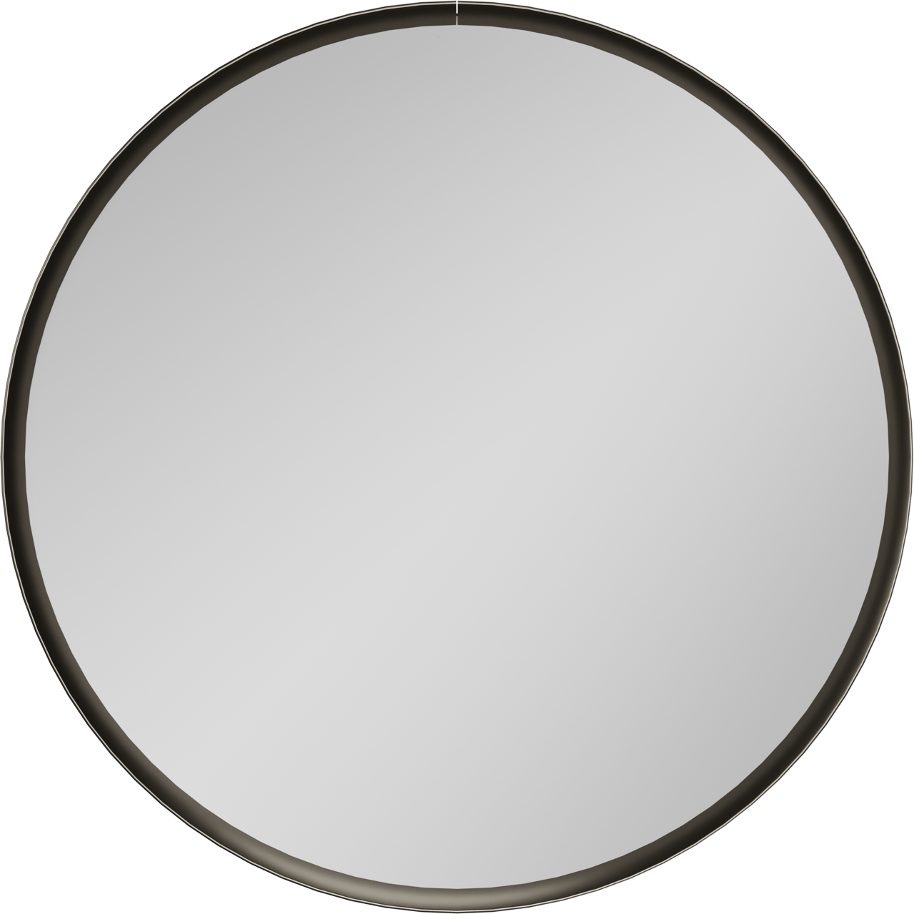 Balmani Auro Gäste-WC Spiegel: Rund, Brushed GunMetal, Ø 35 cm