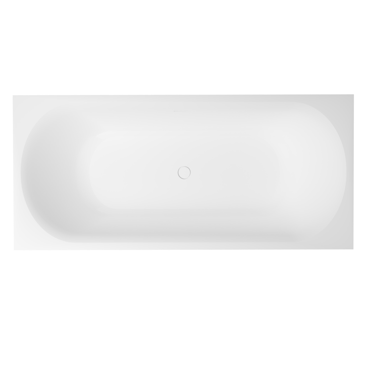 Balmani Rallanta tweepersoons inbouwbad 180 x 82 cm Solid Surface mat wit
