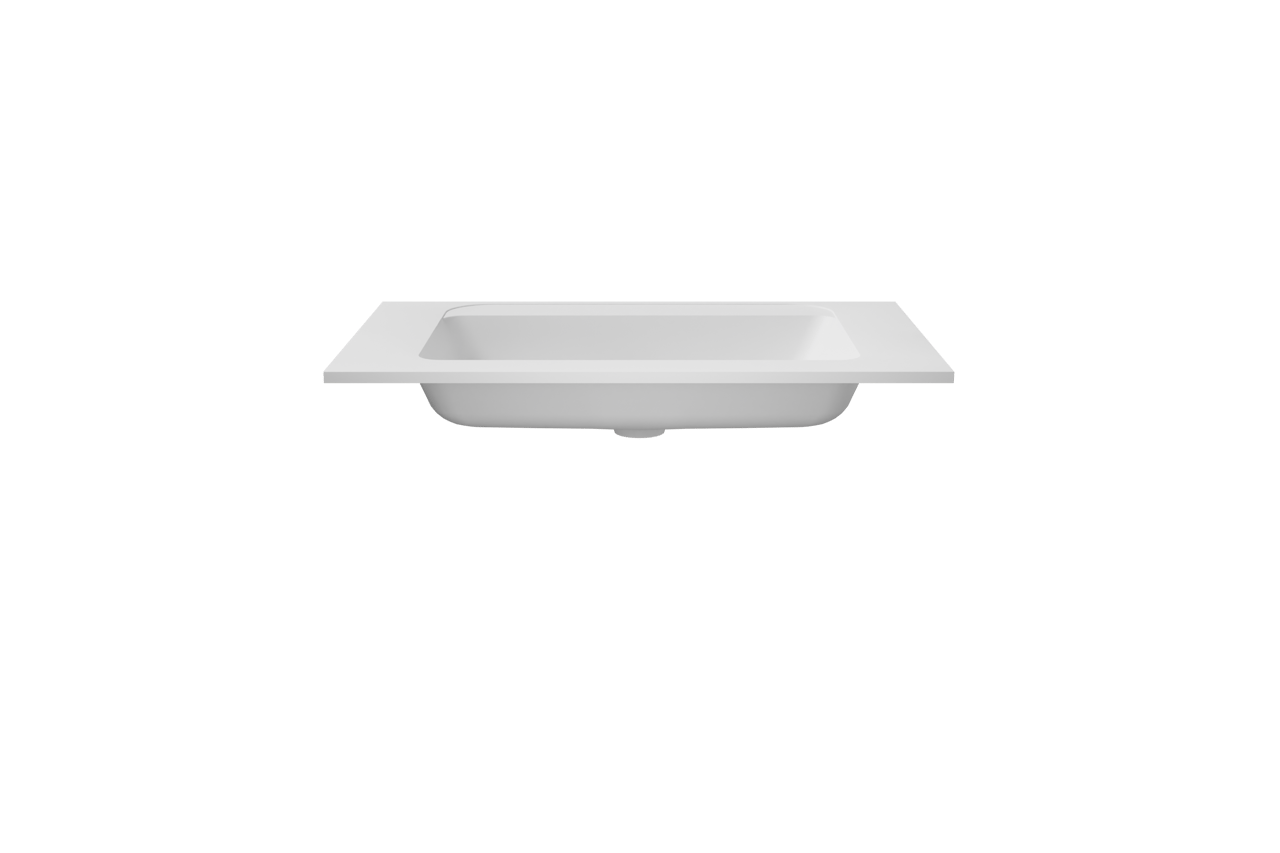 Balmani Tablo Strada plan simple Marbre composite blanc (mat) 90 x 55 cm