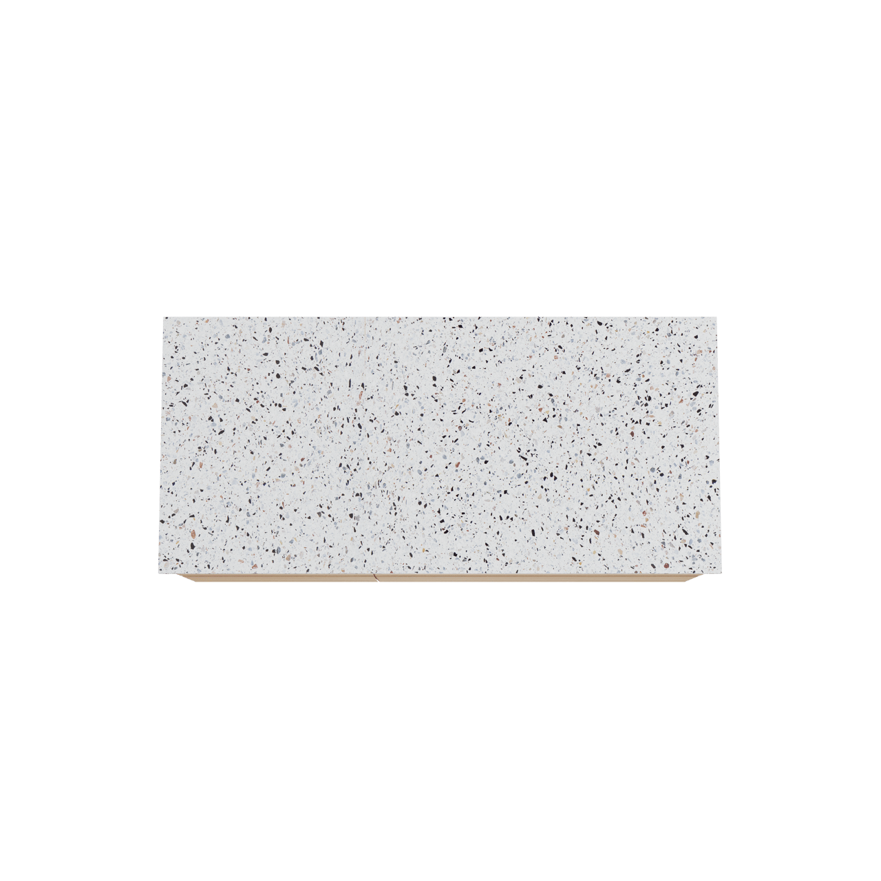 Balmani Mitra meuble salle de bains suspendu 120 x 55 cm chêne naturel avec Stretto tablette simple ou double en blanc/noir mat terrazzo