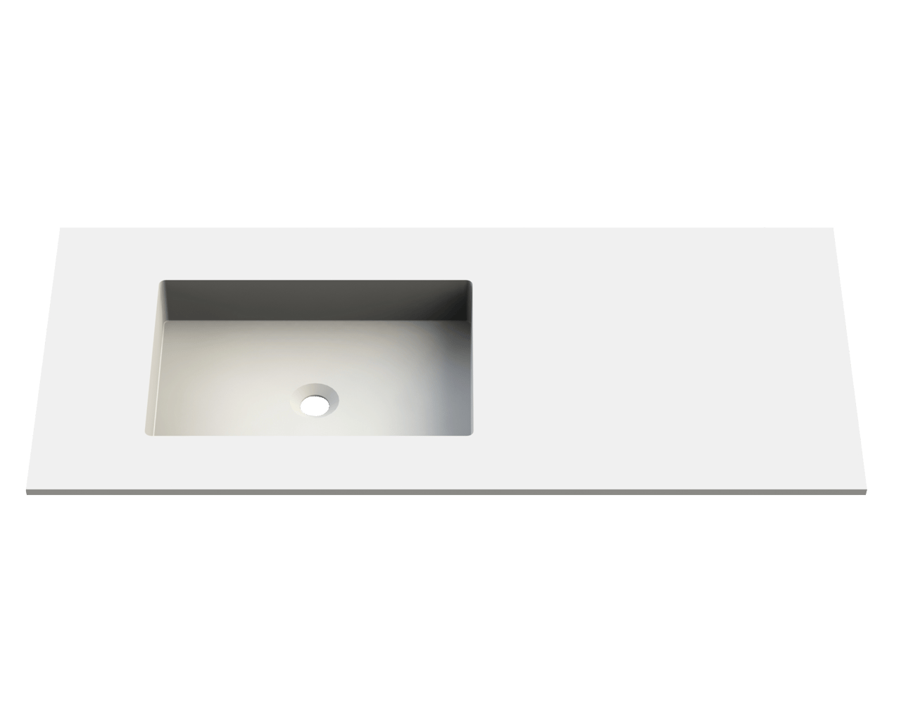 Balmani Tablo Stretto asymmetrisch linkse wastafel matte Solid Surface 120 x 55 cm