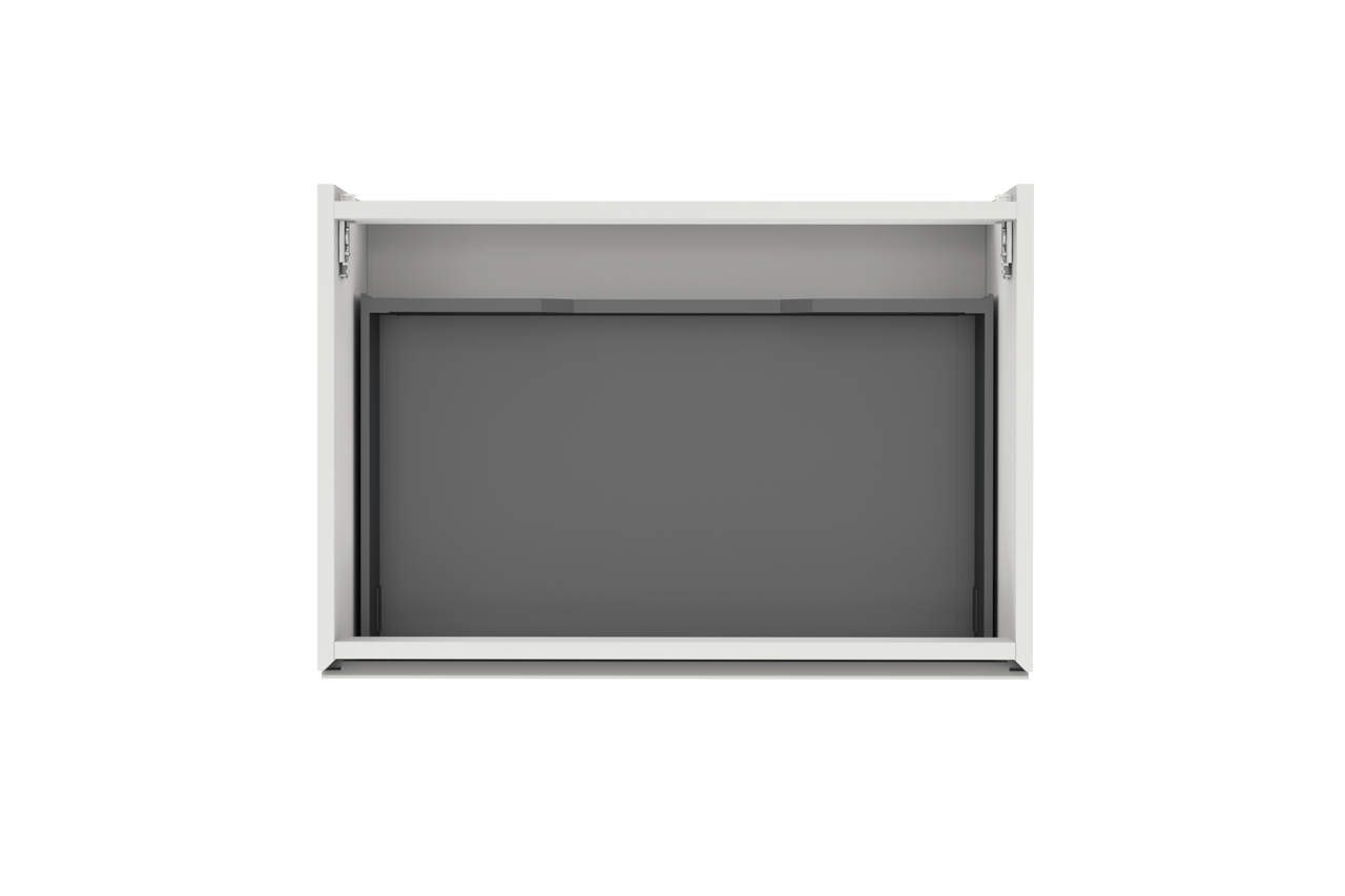 Storke Edge hängender Waschbeckenunterschrank: 75 x 52 cm, Weiß matt, 1 Schublade