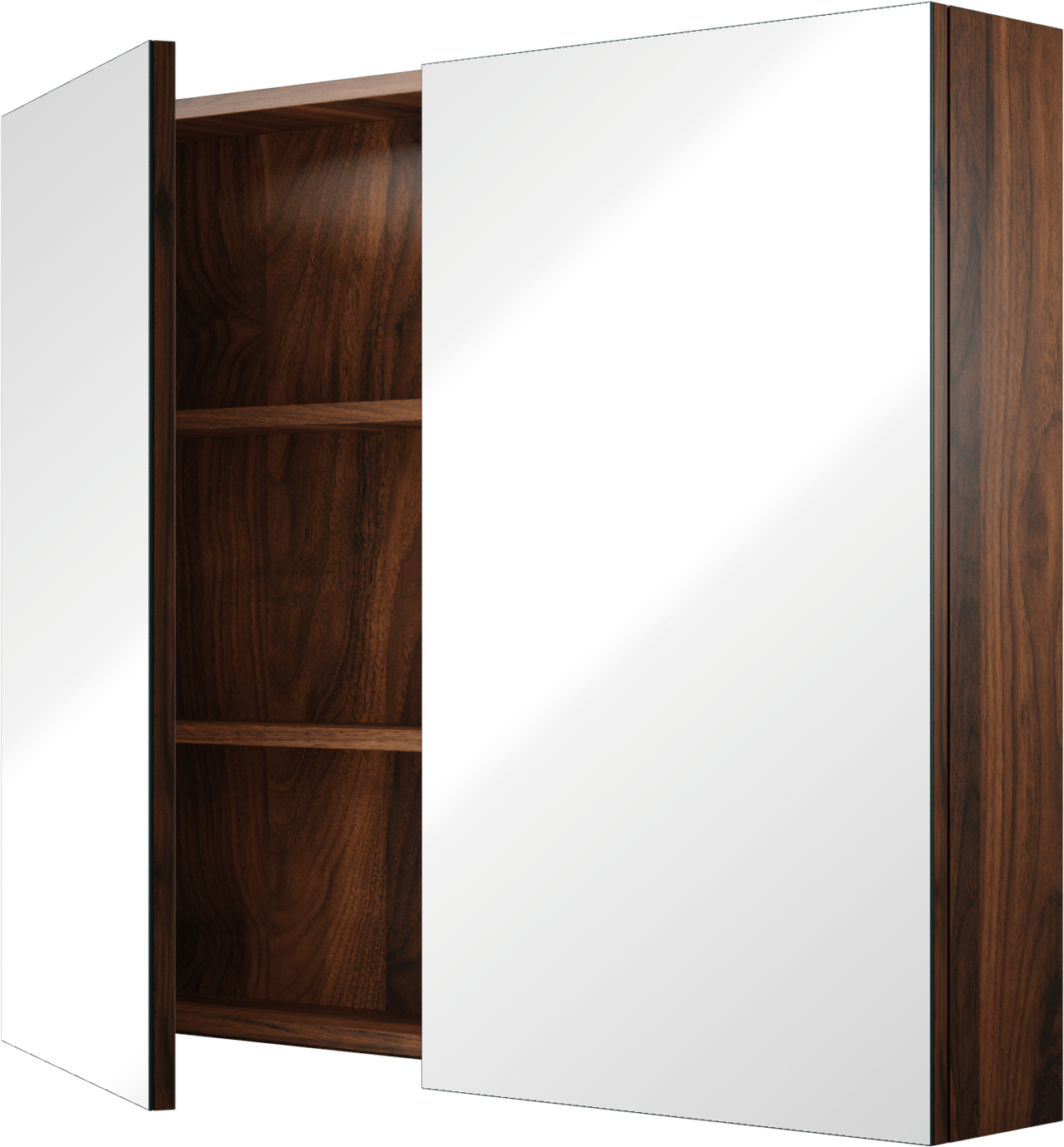 Linie Montro spiegelkast 90 x 75 cm notenhout