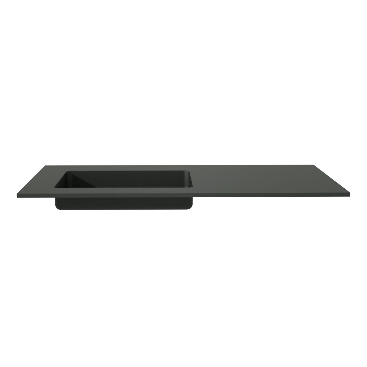 Storke Scuro asymmetrisch linkse wastafel mat kwarts 120 x 52 cm combinatie kast 45 cm
