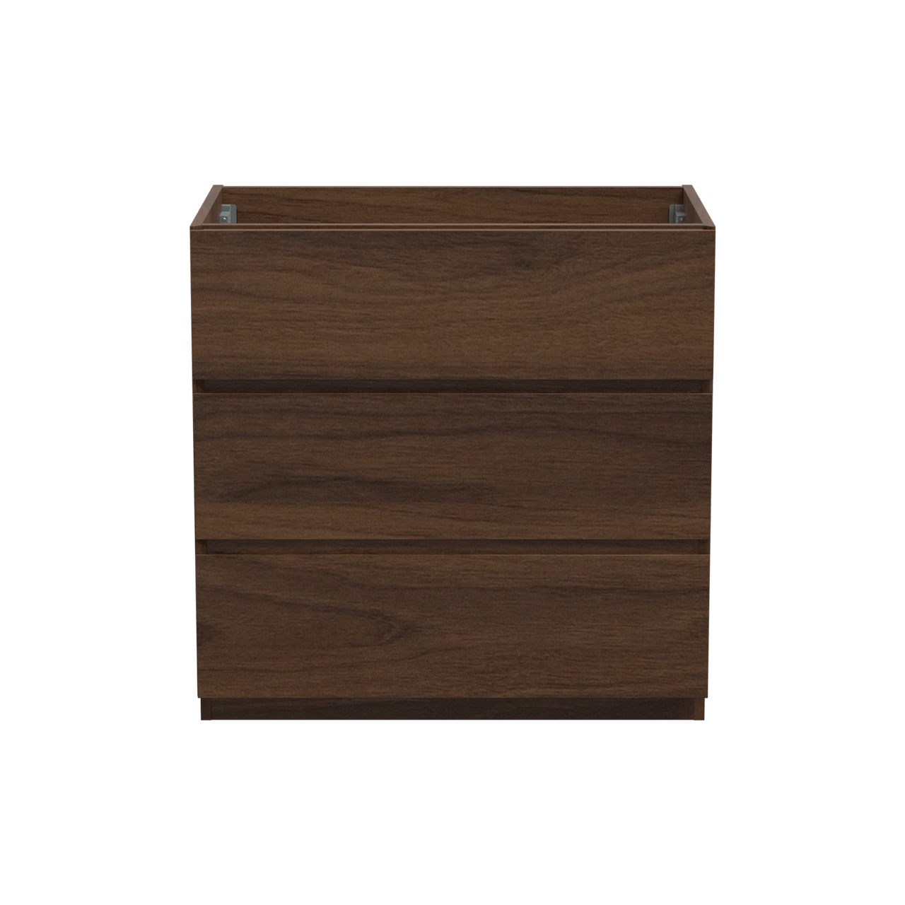 Storke Edge meuble sous-lavabo a poser 85 x 52 cm noyer 3 tiroirs