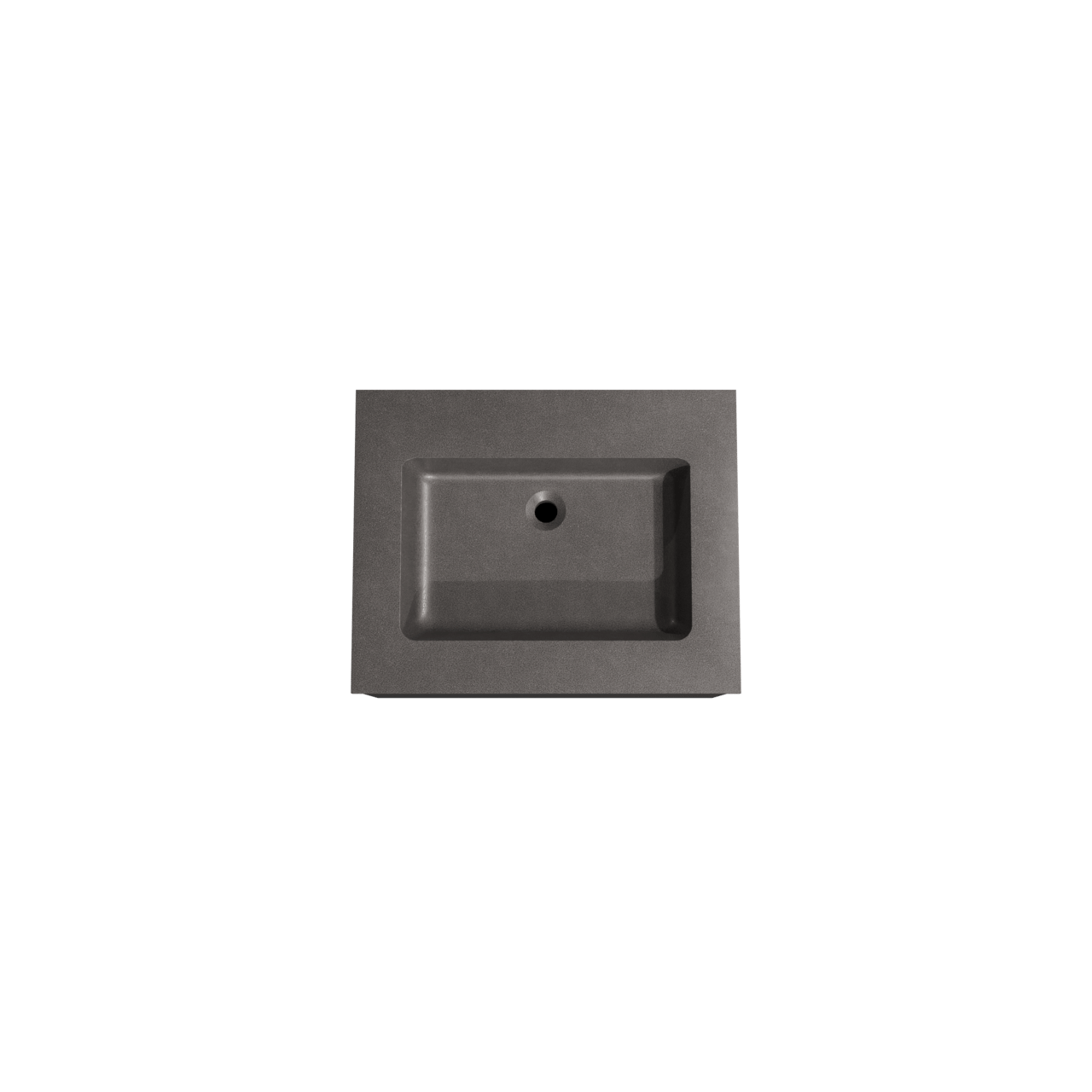 Storke Edge hängendes Möbelstück Set: 65 x 52 cm, Schwarz matt, mit Scuro Einzelwaschtisch, Quarz Schwarz matt