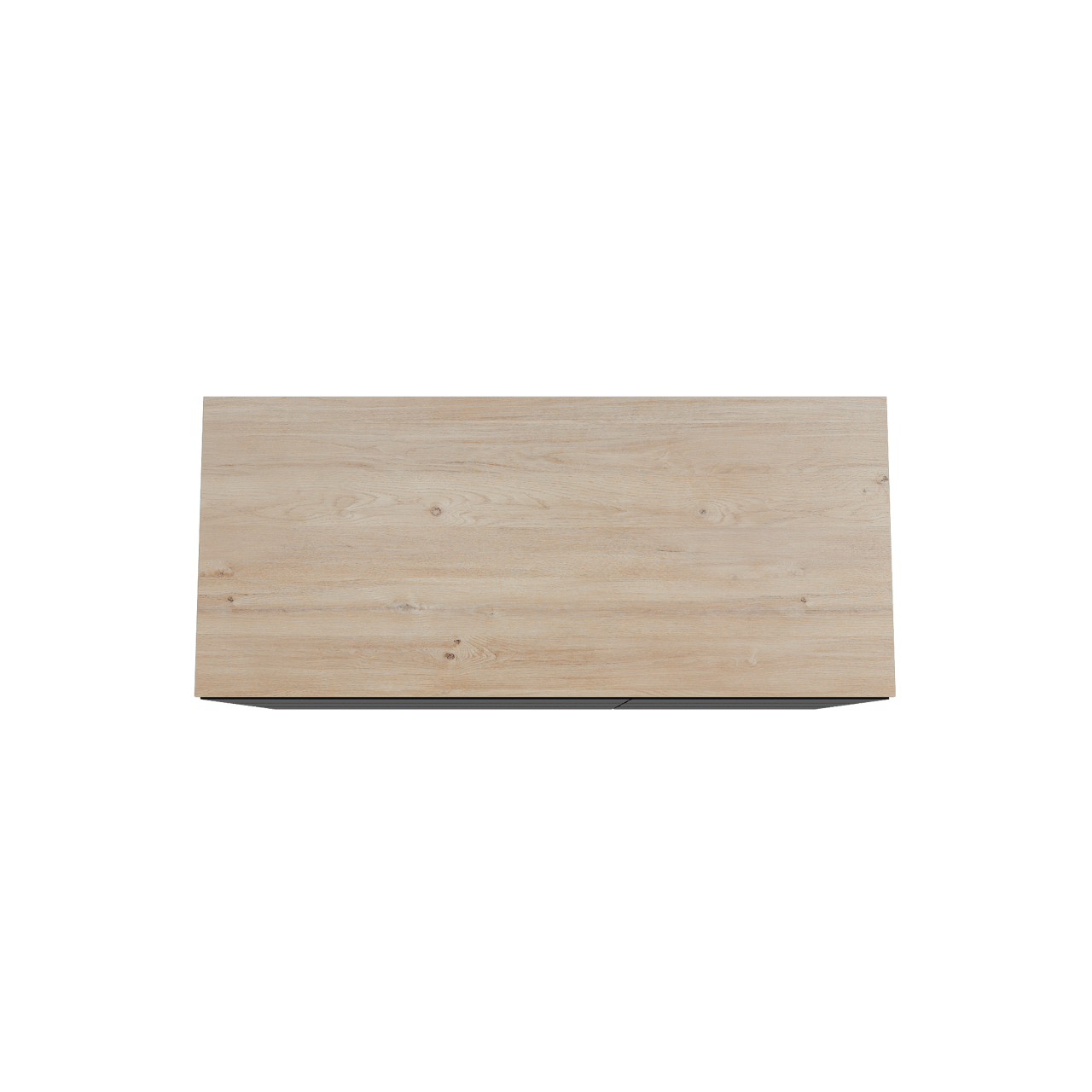 Storke Edge freistehendes Möbelstück Set: 120 x 52 cm, Schwarz matt, mit Panton Einzel- oder Doppel Waschtischplatte, Melamin Rohe Eiche