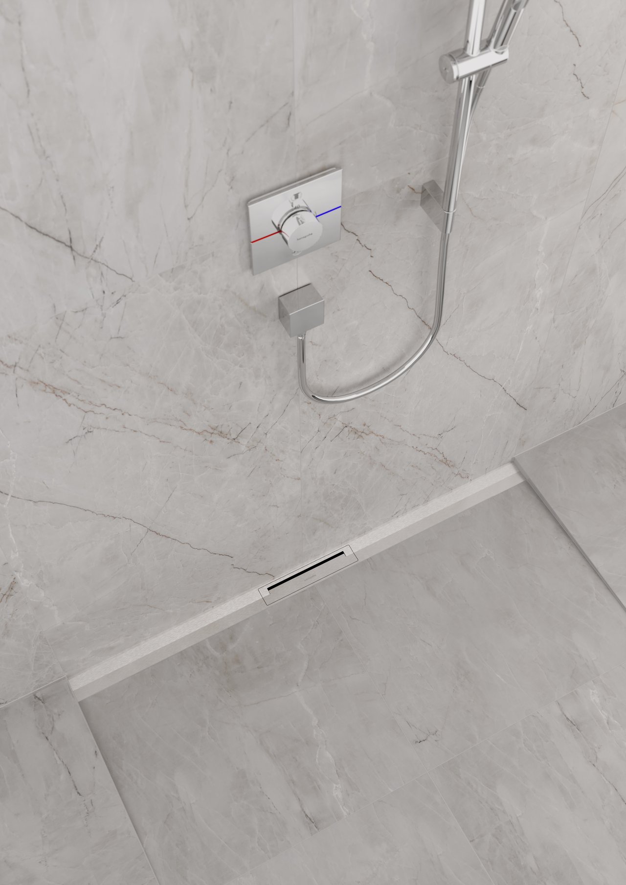 Hansgrohe RainDrain Flex douchegoot afwerkset inkortbaar 80cm RSV Look