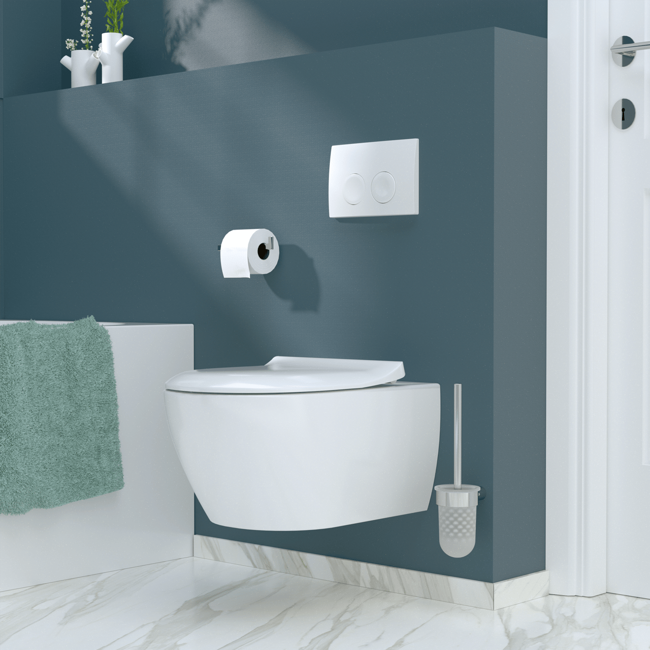 Villeroy & Boch Subway 2.0 wc suspendu Blanc Brillant bride de rinçage fine avec abattant fin