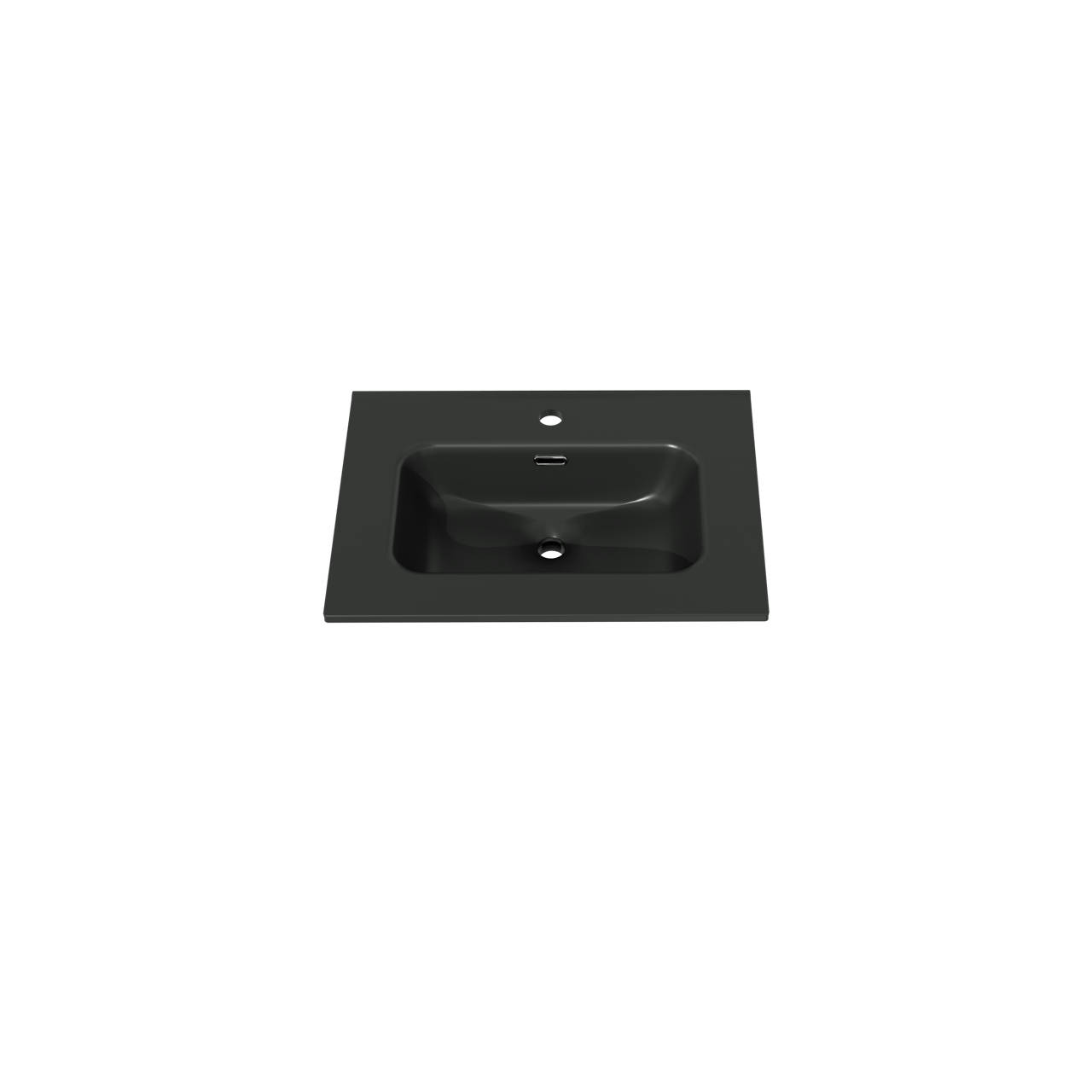 Linie Baro vasque simple porcelaine Noir Mat 60 x 46 cm