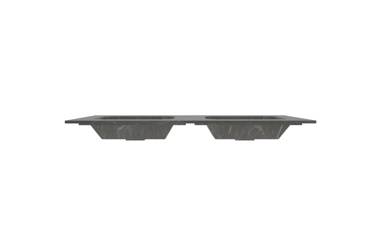 Balmani Tablo Arcato dubbele wastafel Pietra Grey marmer 135 x 55 cm