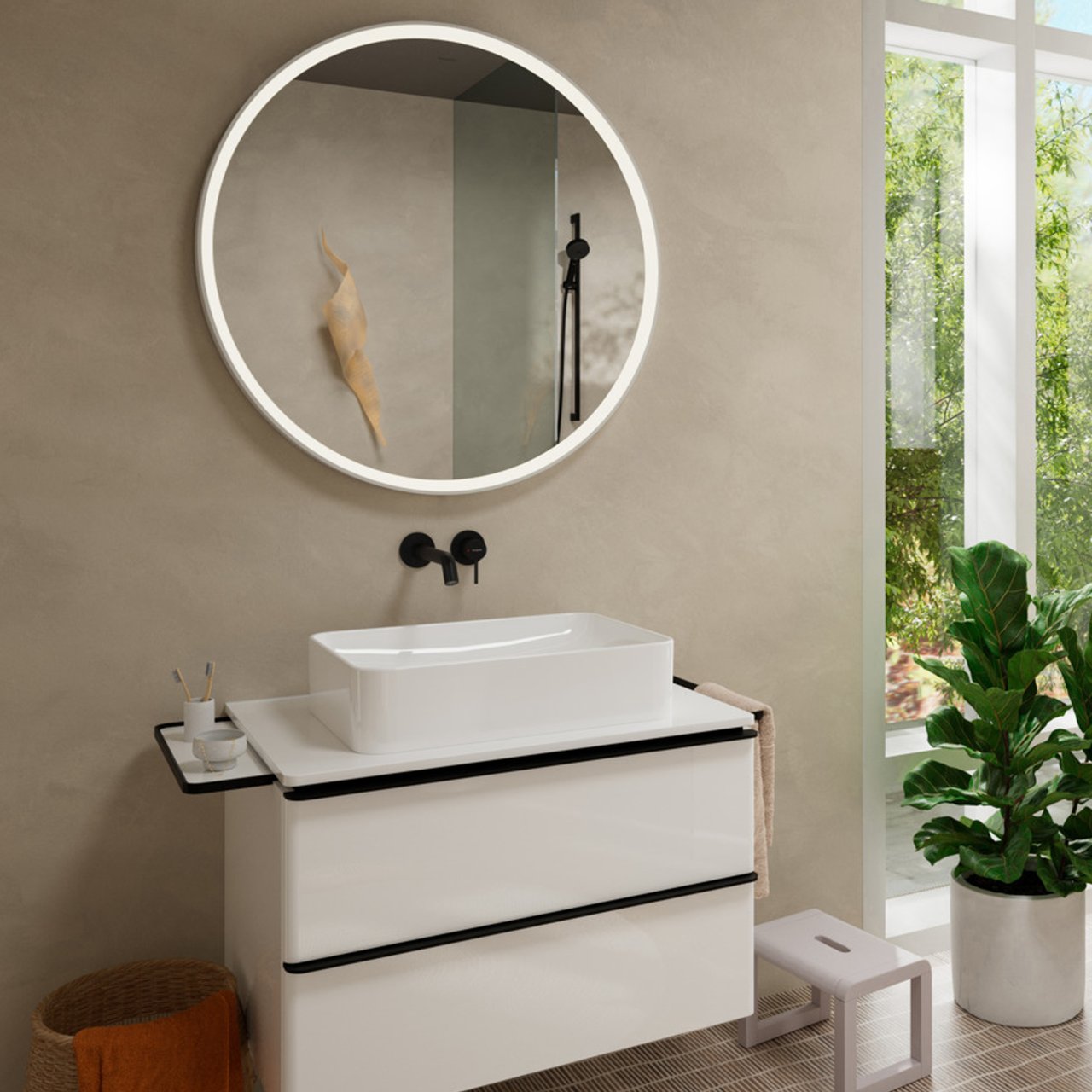 Hansgrohe Tecturis S inbouw wastafelkraan Mat Zwart
