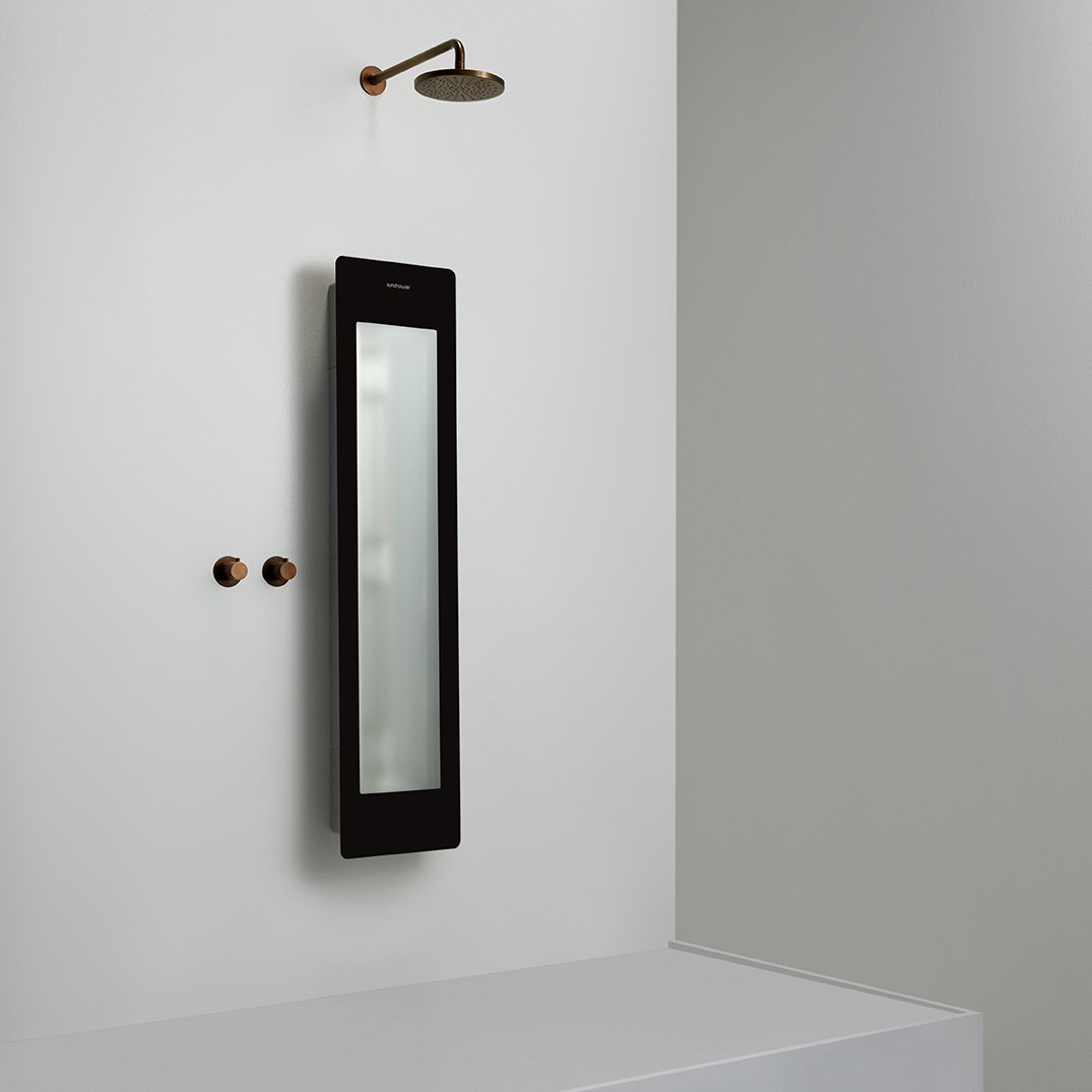 Sunshower One M Infrarot Flache Aufputz Befestigung black