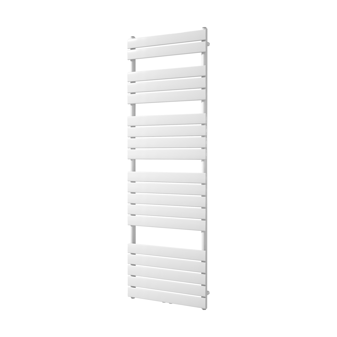 Vipera Vulcan enkele handdoekradiator 60 x 180 cm elektrische verwarming hoogglans wit zij- en middenaansluiting 1.320W, weerstand inbegrepen