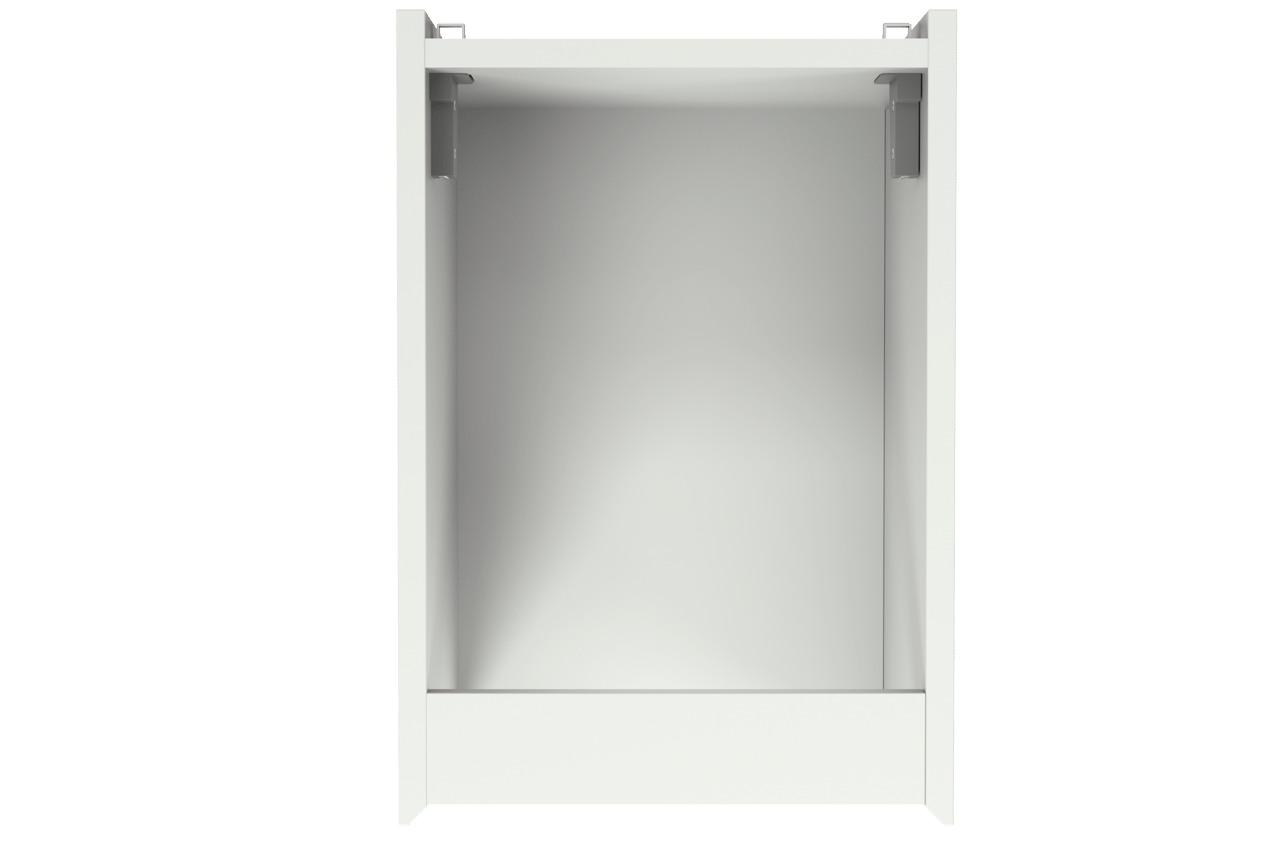 Storke Edge zwevende wastafelonderkast 35 x 52 cm mat wit met 2 open nissen