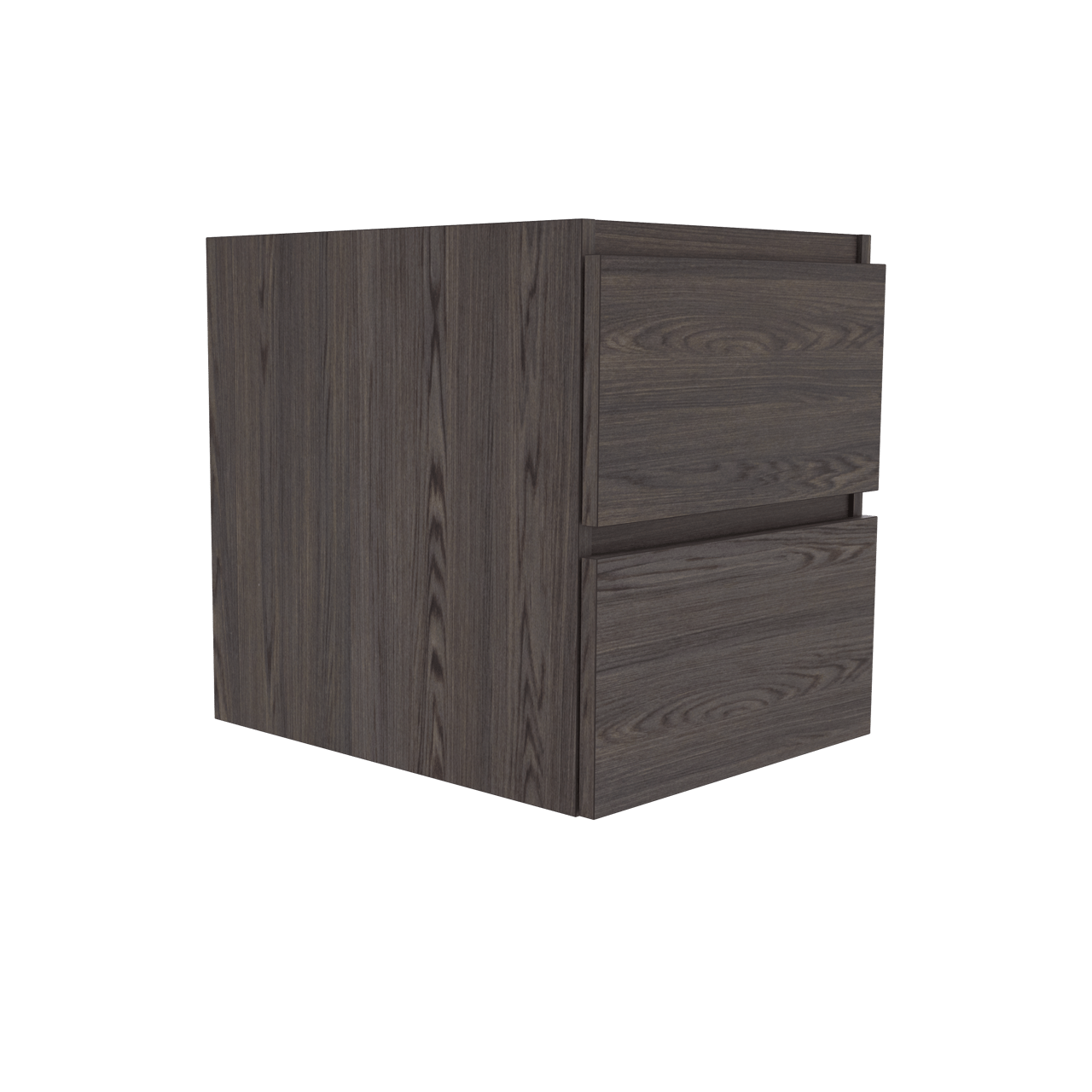 Balmani Lucida meuble sous-lavabo suspendu 45 x 55 cm chêne fumé 2 tiroirs