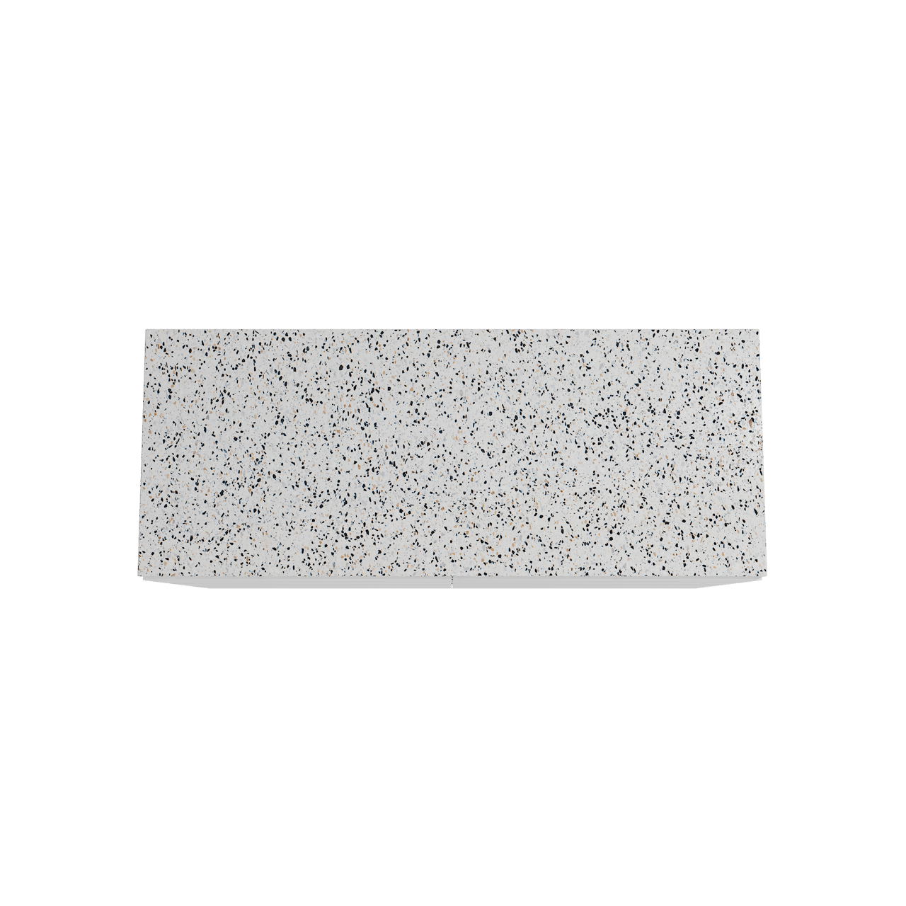 Storke Edge staand badmeubel 130 x 52 cm mat wit met Tavola enkel of dubbel wastafelblad in mat wit/zwart terrazzo