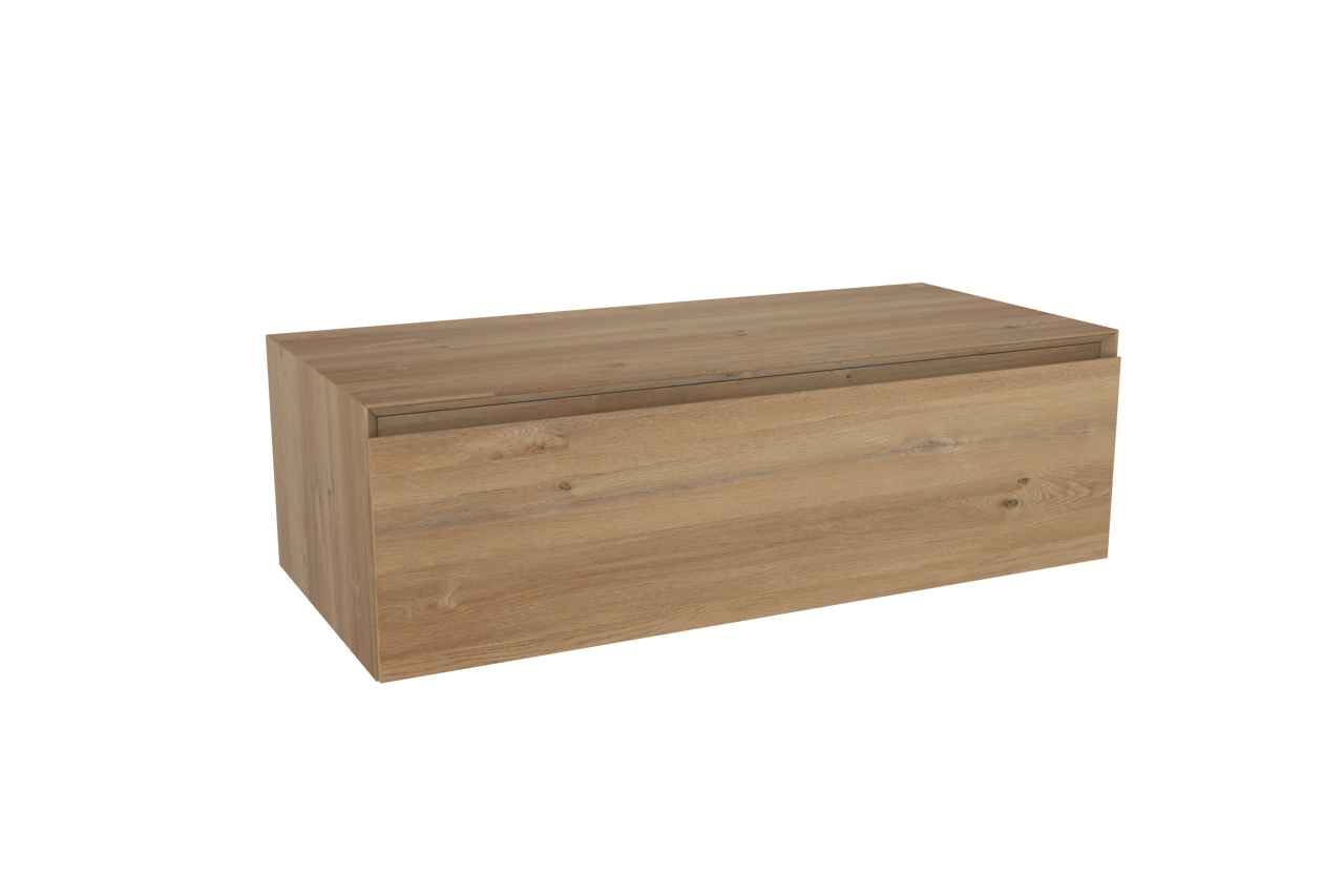 Storke Edge Modulo hängender Waschbeckenunterschrank: 105 x 48 cm, Eiche rustikal, 1 Schublade