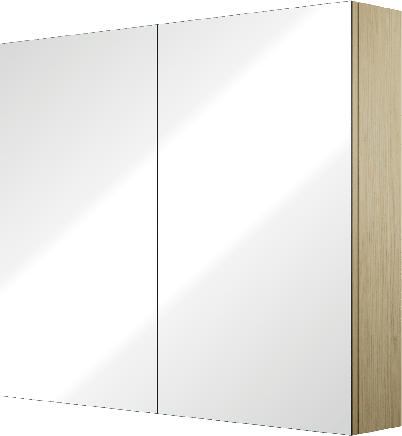 Linie Montro spiegelkast 90 x 75 cm scandinavisch eiken