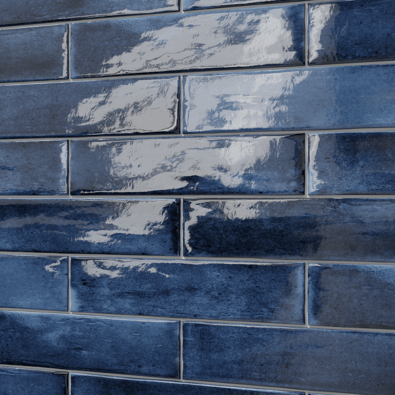 Carruzo Costa carrelage mural en céramique 34 carreaux 6x24,6cm Indigo