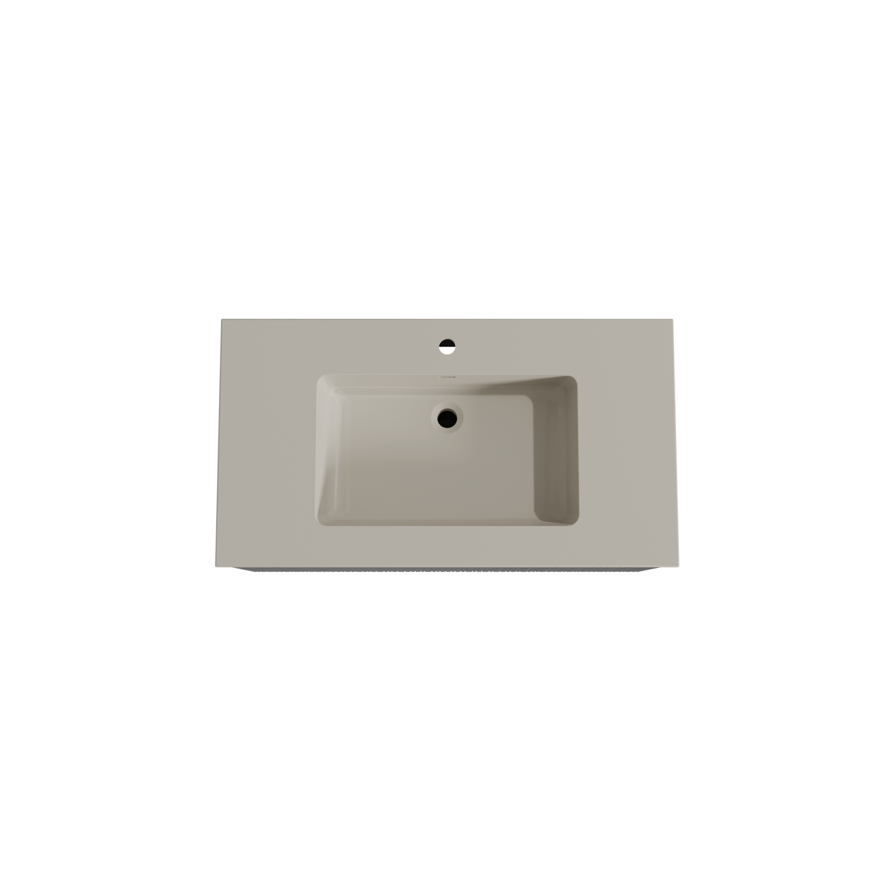 Storke Ribs zwevend badmeubel 95 x 52 cm zwart eiken met Diva enkele wastafel in top solid zijdegrijs, Verticale asymmetrische rechte ribbel