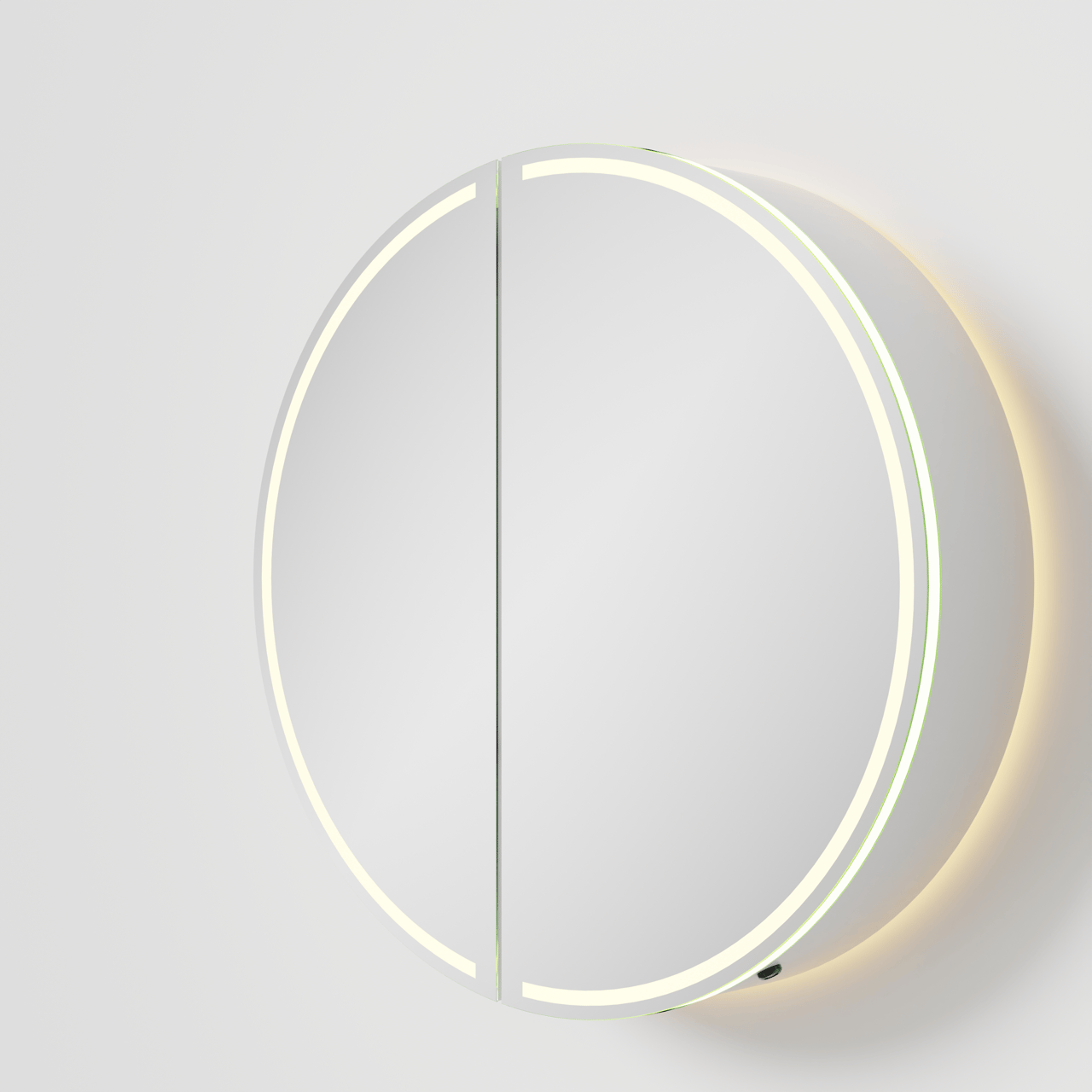 Balmani Mara armoire de toilette Rond lumineux et anti-buée Ø 60 cm blanc mat
