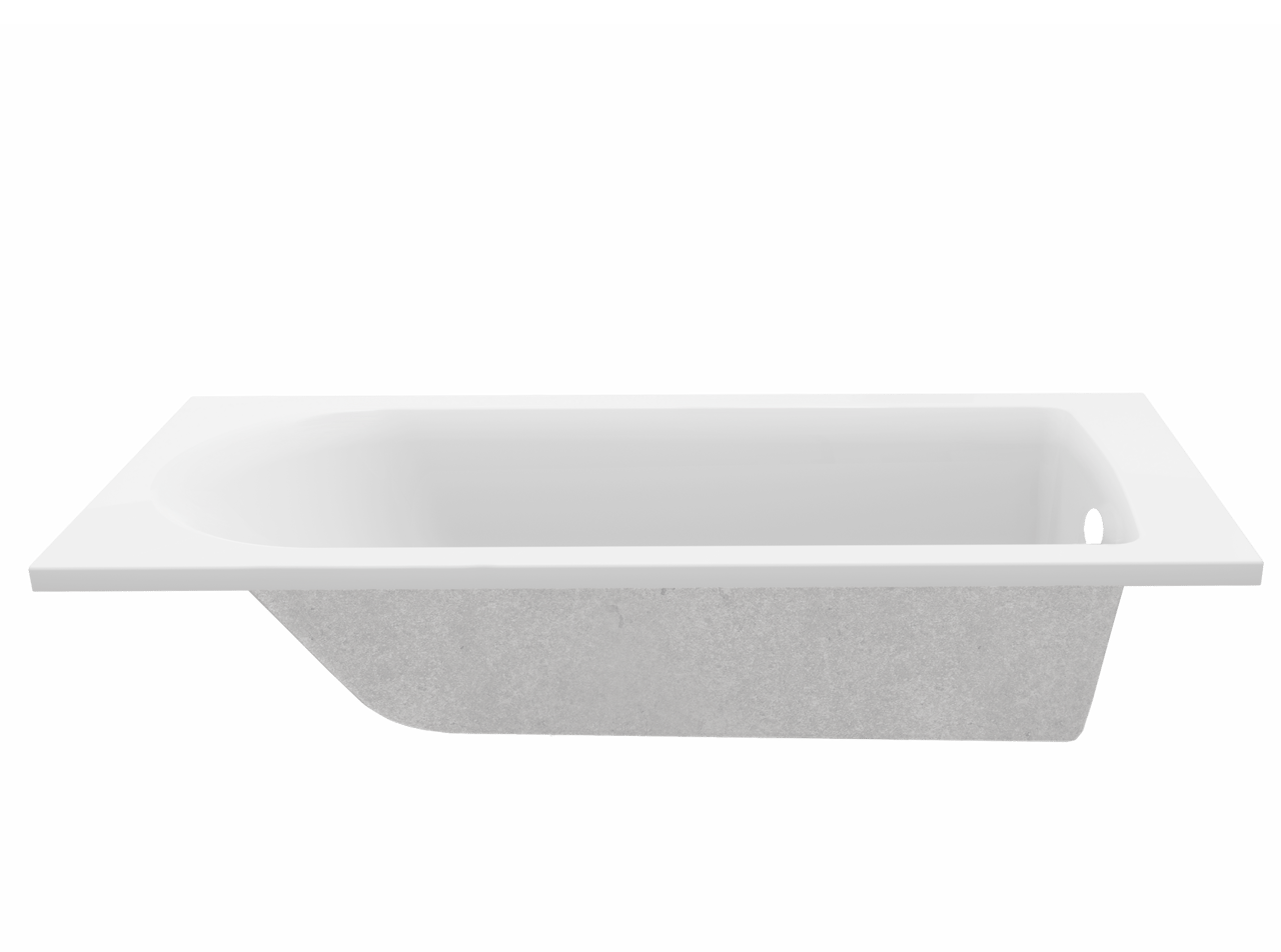 Luca Varess Rosala 1-Personen-Einbaubadewanne: 170 x 75 cm, Acryl, Weiß mat