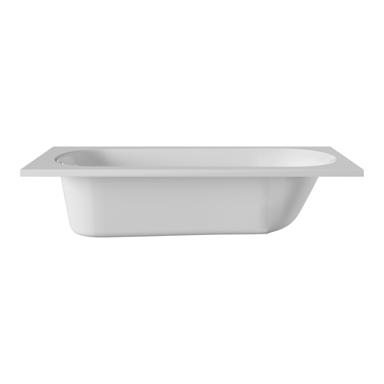 Linie Tessa baignoire encastrable mono 170 x 70 cm acrylique Blanc Brillant