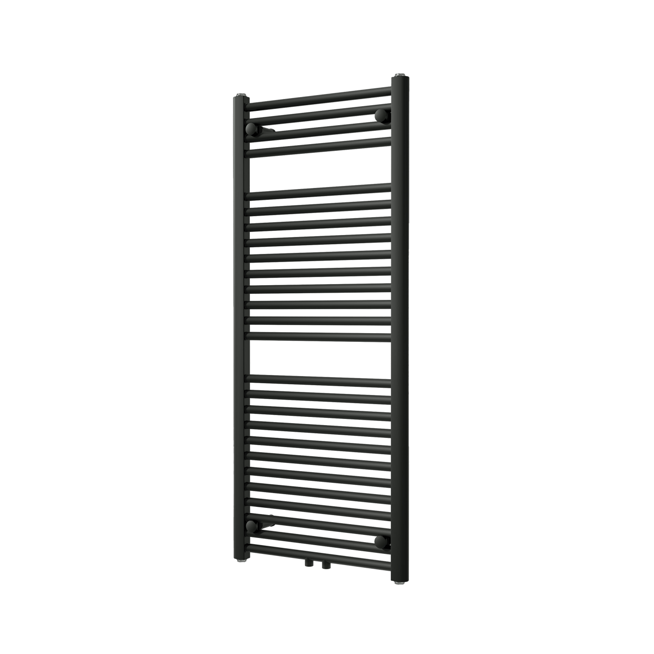 Vipera Kanza enkele handdoekradiator 50 x 120 cm elektrische verwarming mat zwart zij- en middenaansluiting 500W, weerstand inbegrepen
