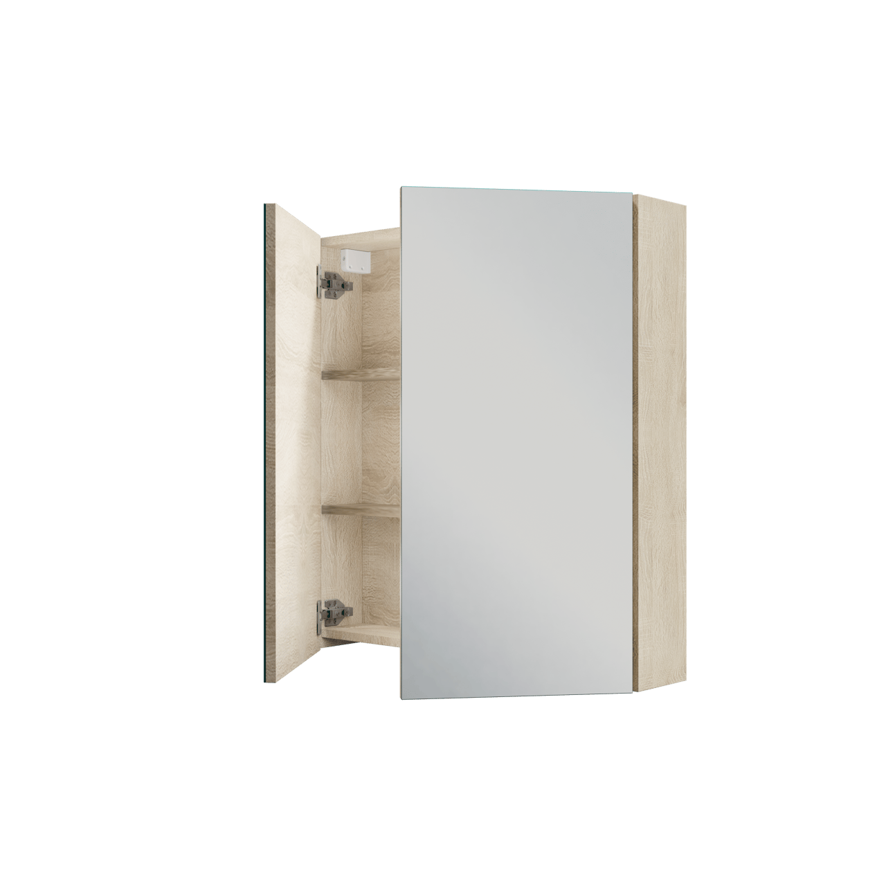 Linie Montro spiegelkast 70 x 75 cm witte eik