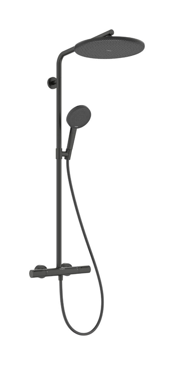 Hansgrohe Raindance Alive S Puro Showerpipe colonne de douche pluie 300 1 fonction de jet EcoSmart avec élement Ecostat thermostat  Brushed Black Chrome