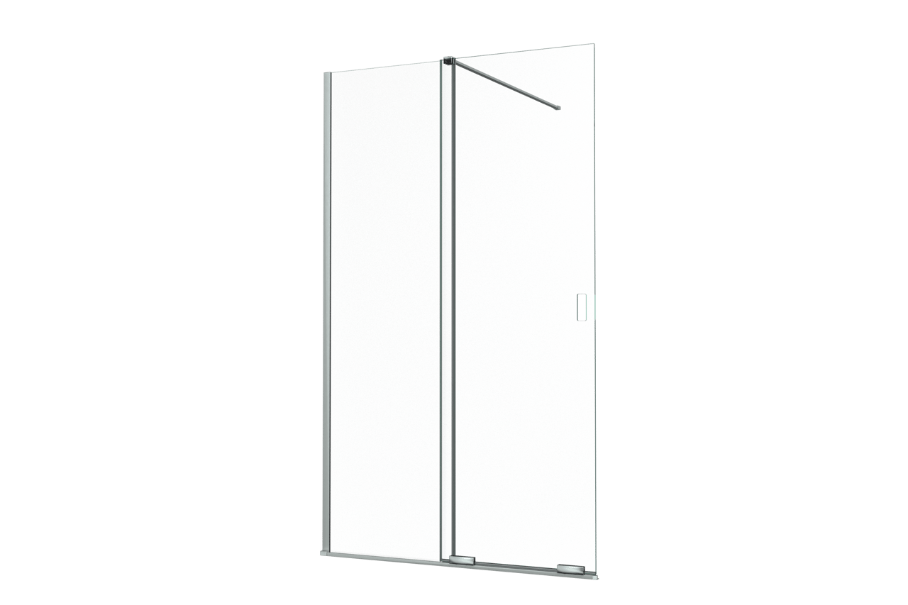 Balmani Move Slide  Walk-In-Dusche mit Schiebetür 120 x 200 cm Klarglas, inklusive Coating, chrom Profil