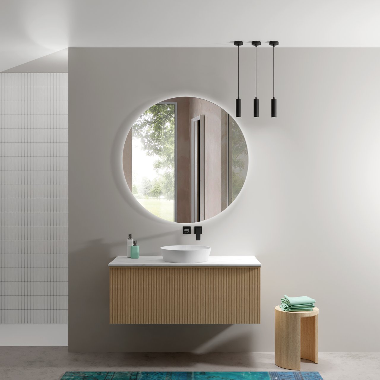 Balmani Tubo LED plafonnier 15 cm noir