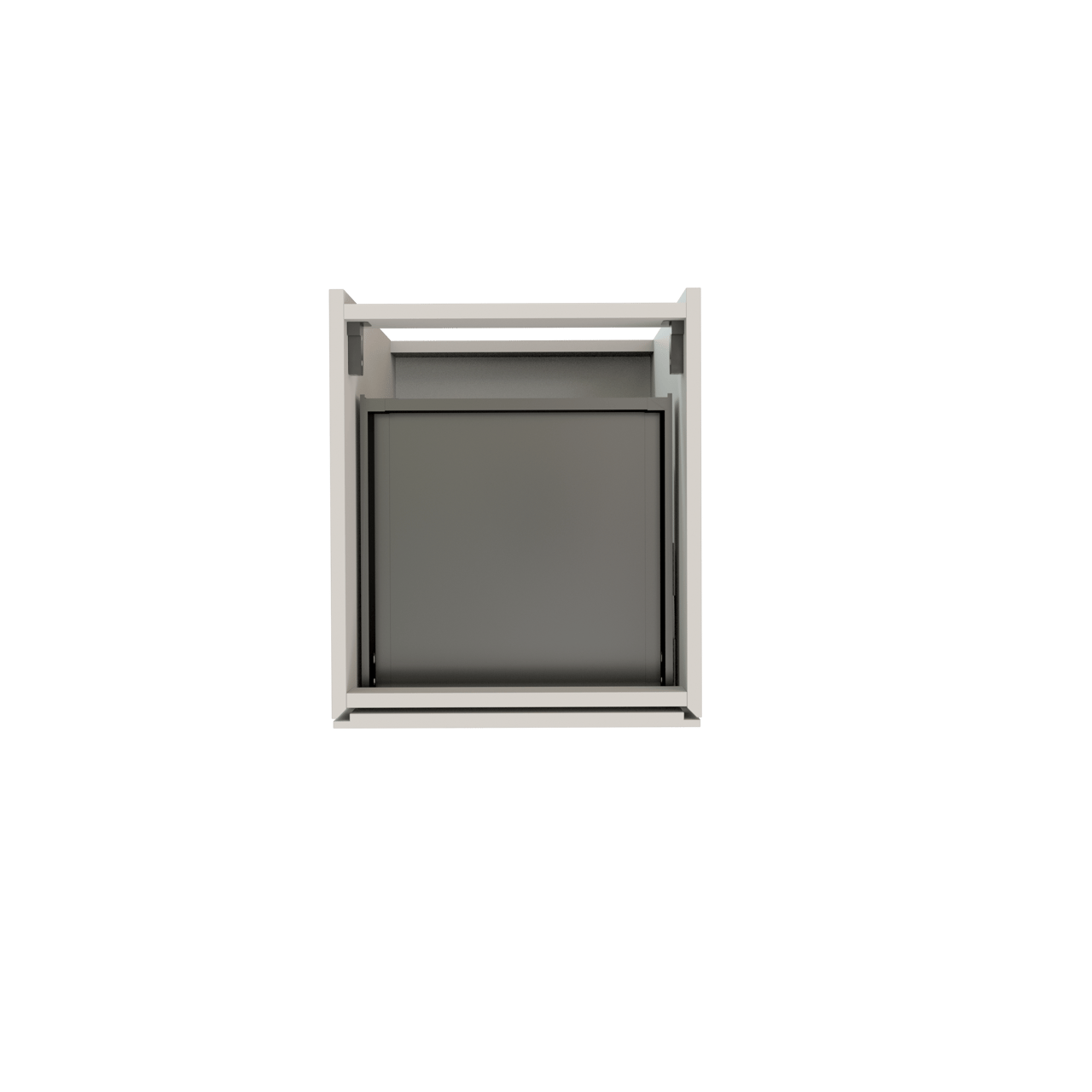 Storke Edge stehender Waschbeckenunterschrank: 45 x 52 cm, Weiß matt, 3 Schubladen