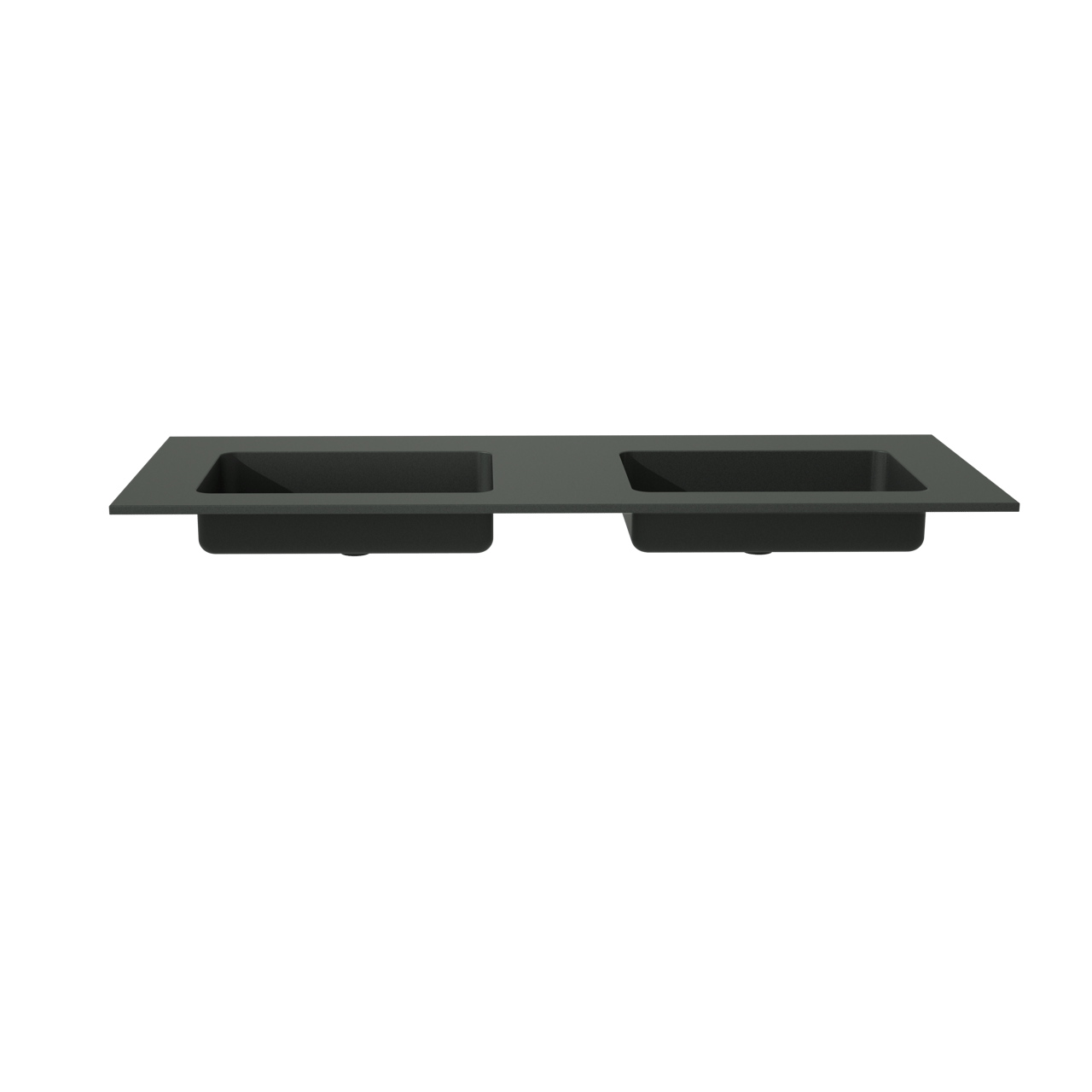 Storke Scuro dubbele wastafel mat kwarts 120 x 46 cm