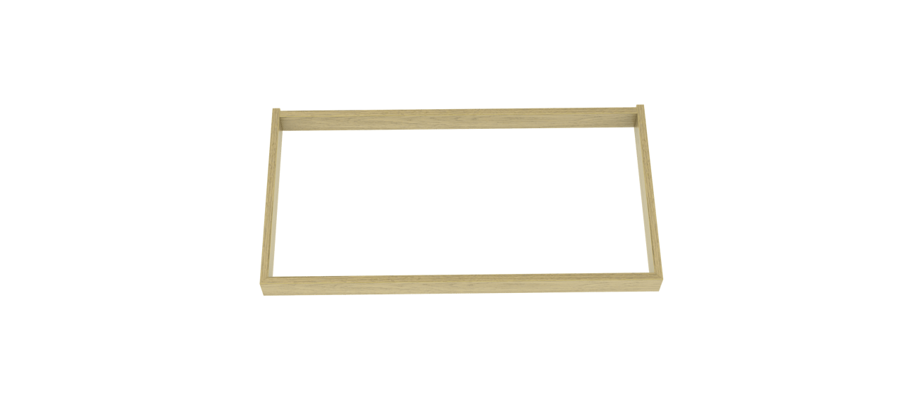 Balmani Lucida Sockel für Bad-Unterschrank, Eiche verwittert, 90 x 55 cm