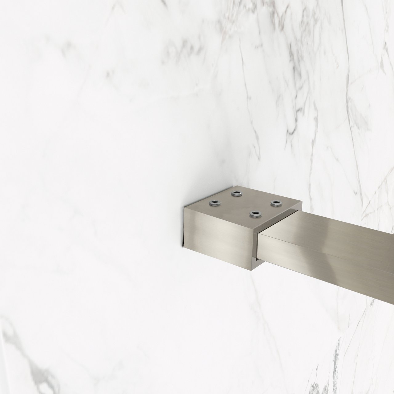 Balmani Modular douche à l'italienne 180 x 200 cm verre transparent profil CoolMetal brossé