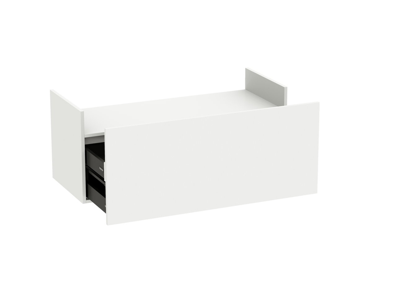 Balmani Cubo meuble sous-lavabo suspendu 124 x 53 cm blanc mat 4 tiroirs