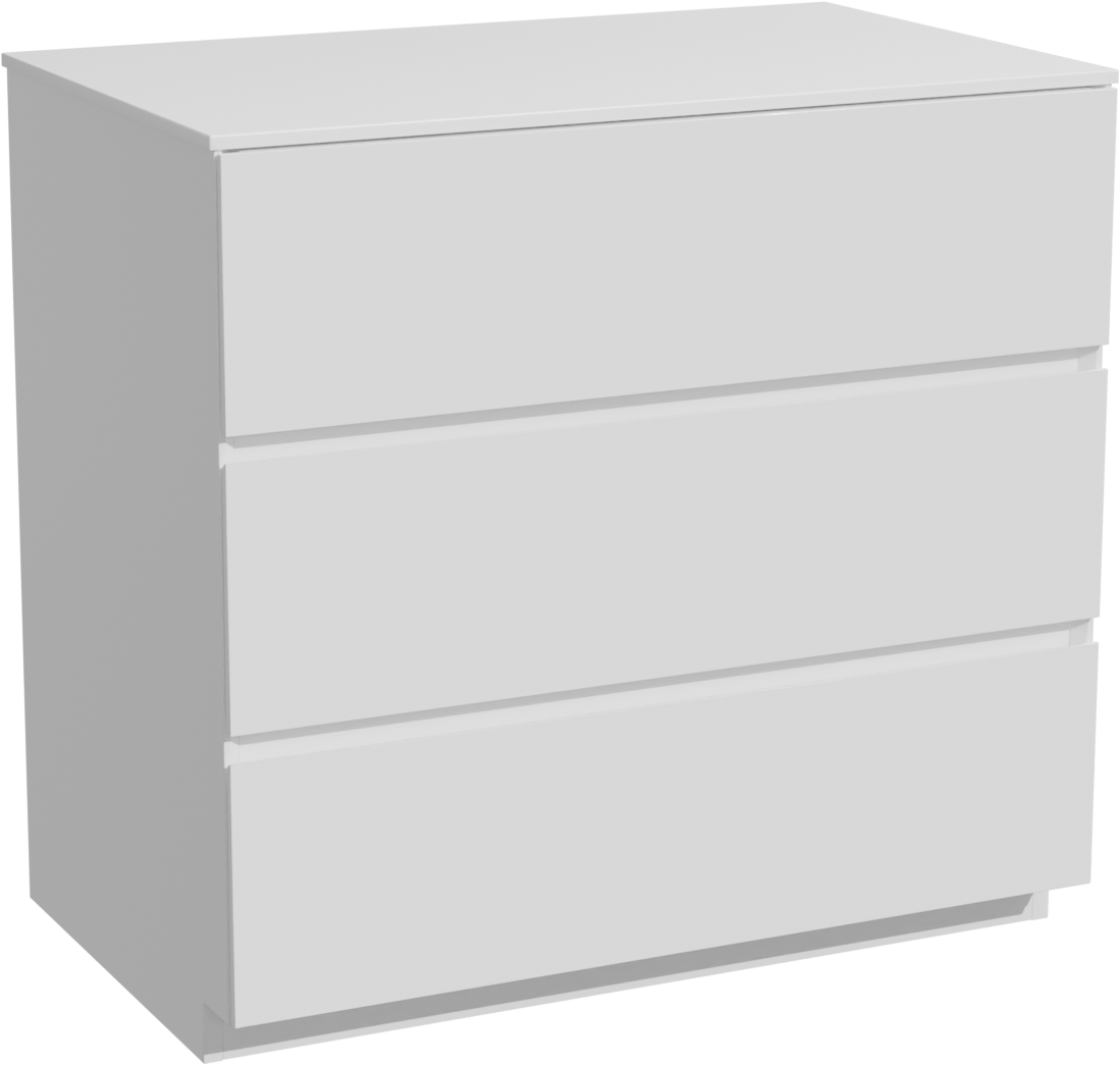Storke Edge staand badmeubel 85 x 52 cm mat wit met Tavola enkel wastafelblad in solid surface mat wit