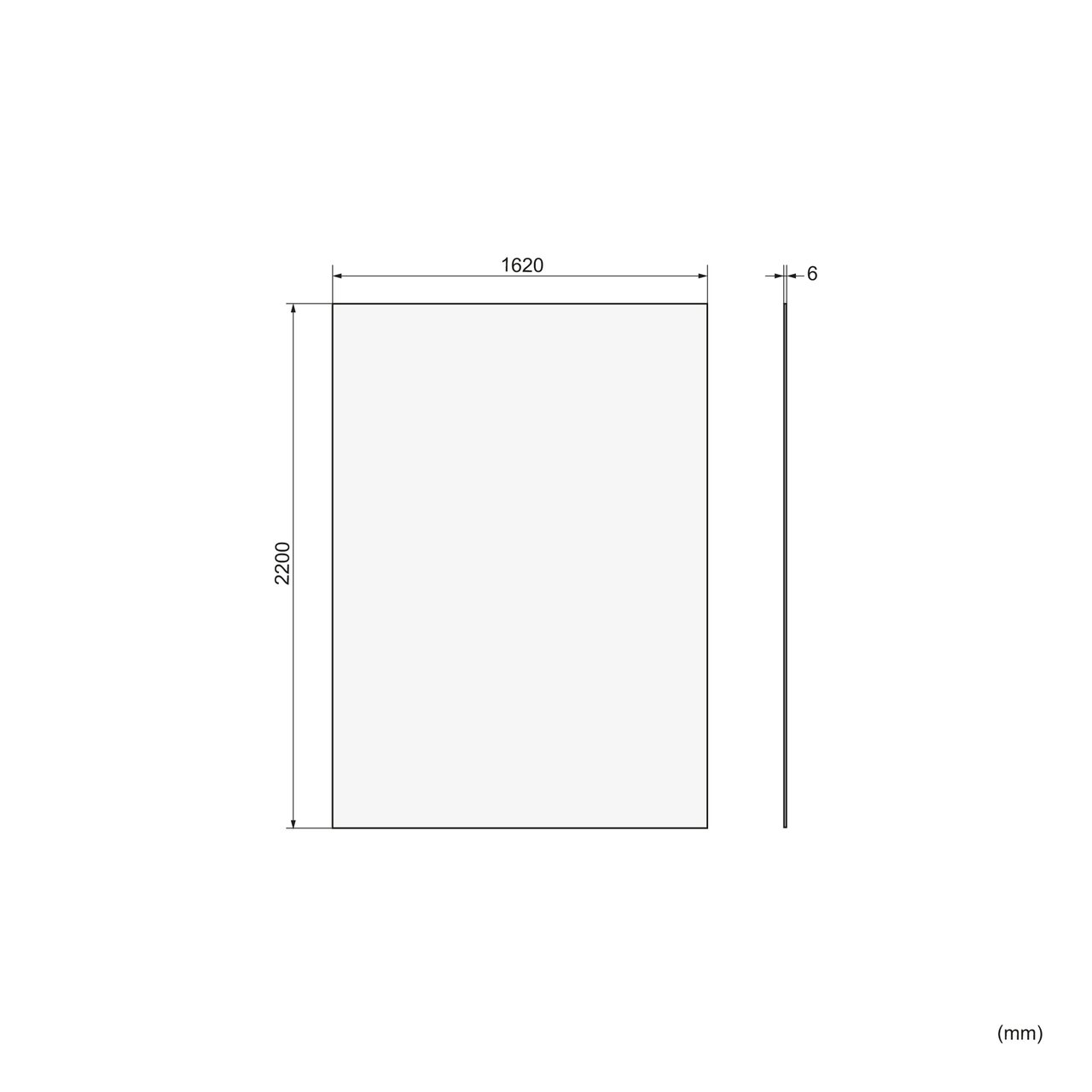 Balmani Piatto douchewandpaneel 160 x 220 cm Solid Surface mat wit
