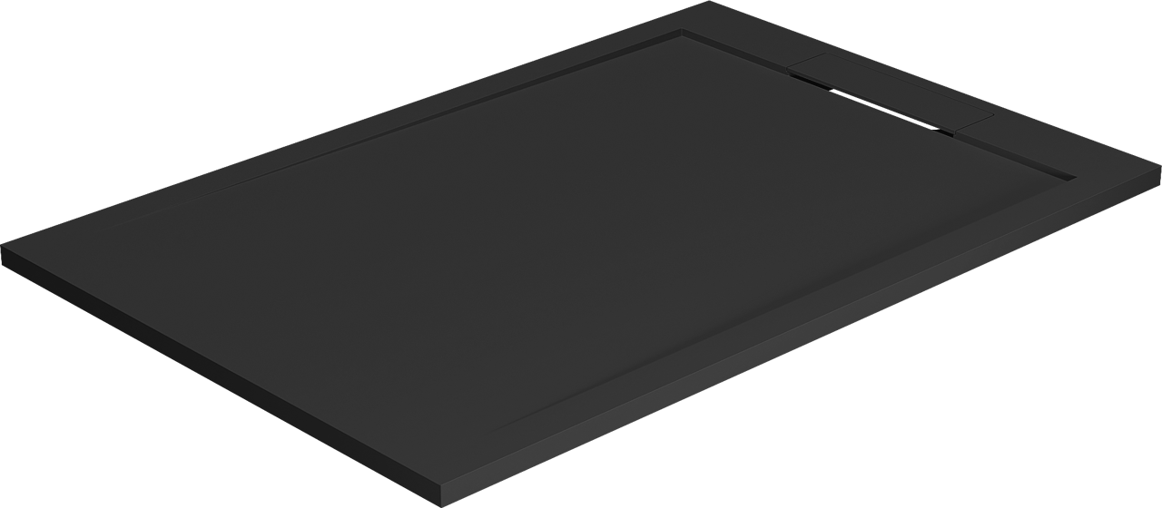 Balmani Andes douchebak 120 x 80 cm top solid Mat Zwart