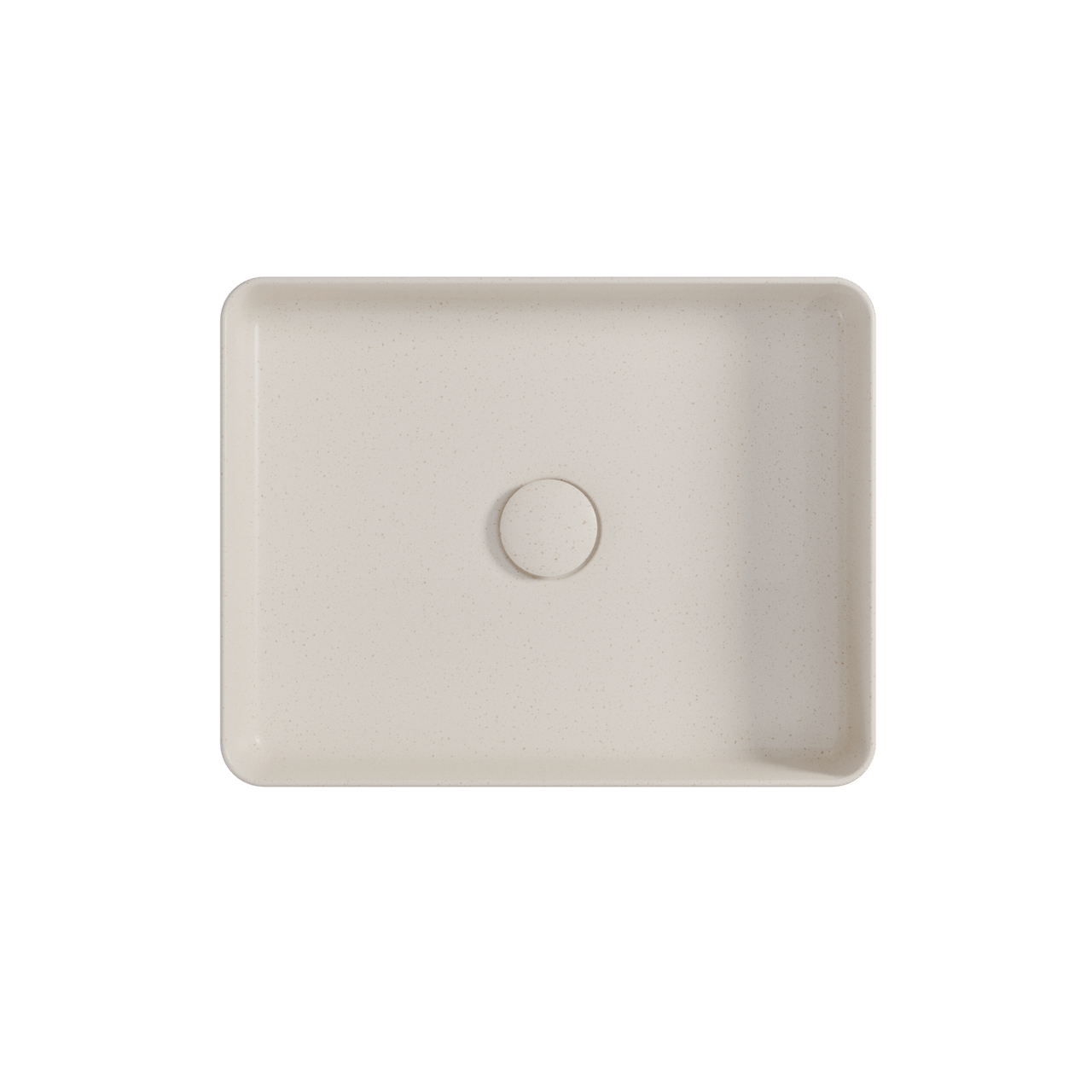 Storke Recta waskom mat beige granita Solid Surface rechthoekig 35 x 45 cm