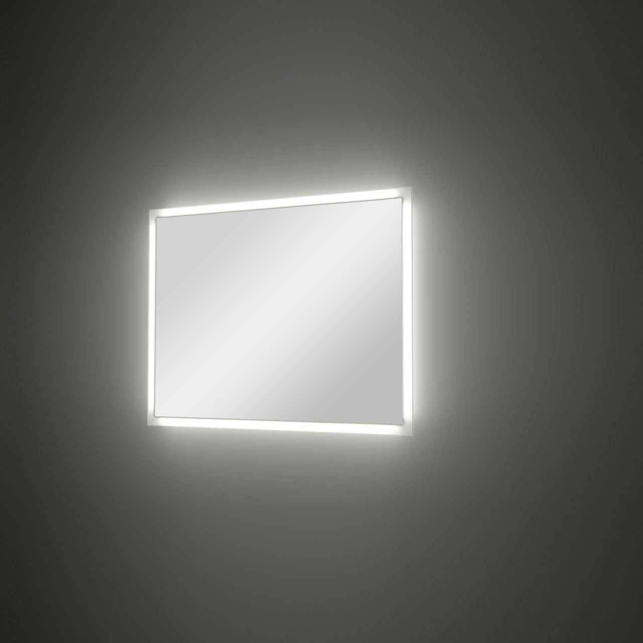 Balmani Vizio rechthoekig badkamerspiegel 90 x 70 cm met spiegelverlichting en anti-damp