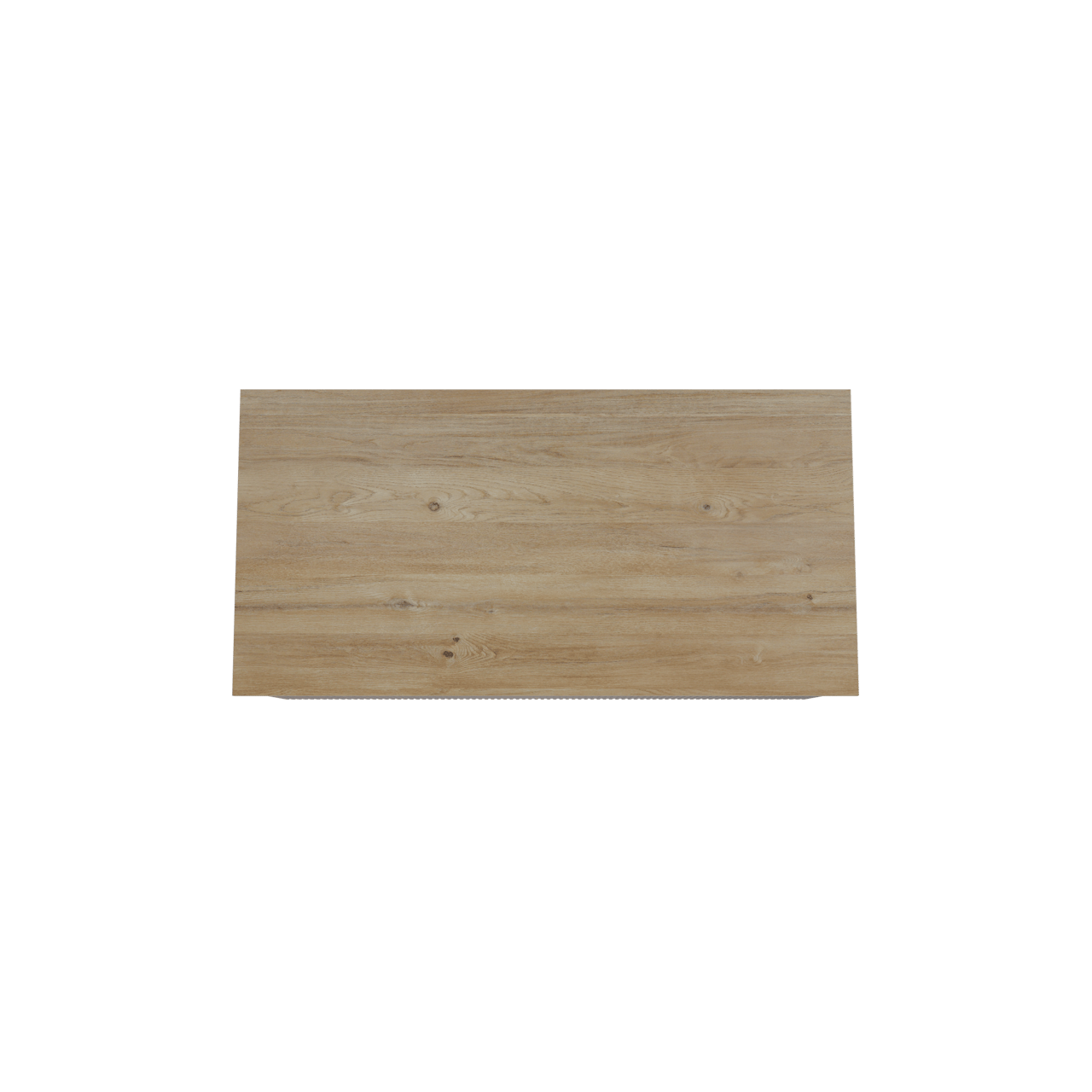 Storke Ribs zwevend badmeubel 105 x 52 cm notenhout met Panton enkel wastafelblad in melamine ruw eiken, Verticale symmetrische rechte ribbel