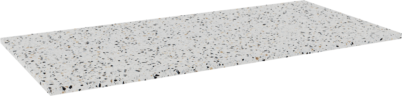 Balmani Stretto enkel of dubbel tablet Bianco Nero terrazzo 120 x 55 cm