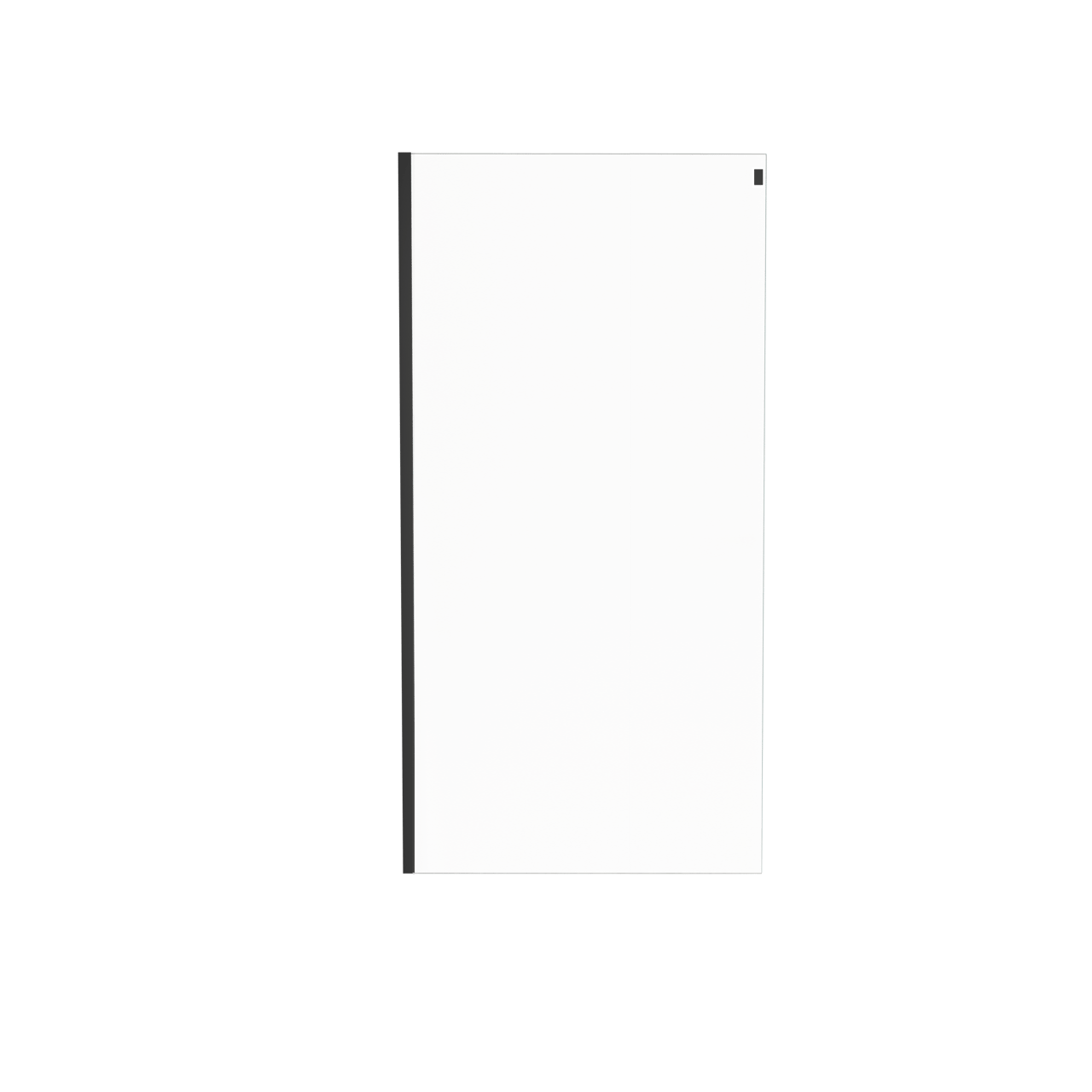 Luca Varess Boltano zijpaneel 100 cm Helder glas mat zwart profiel