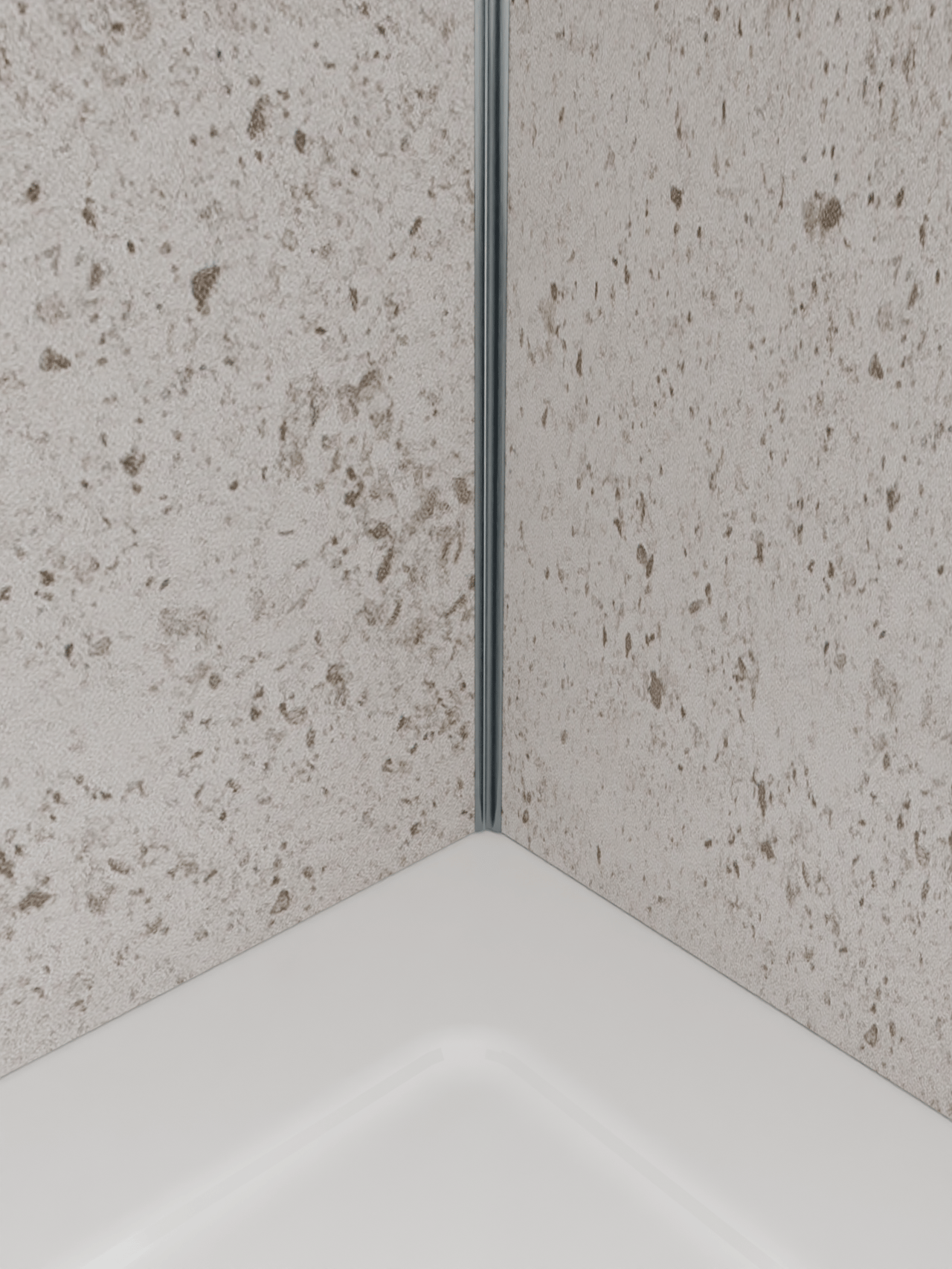 Luca Varess Artdeco profielenset voor douchewandbekleding 244 cm mat chroom