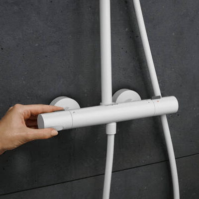 Hansgrohe Pulsify S260 Puro colonne de douche de pluie robinet thermostatique blanc mat