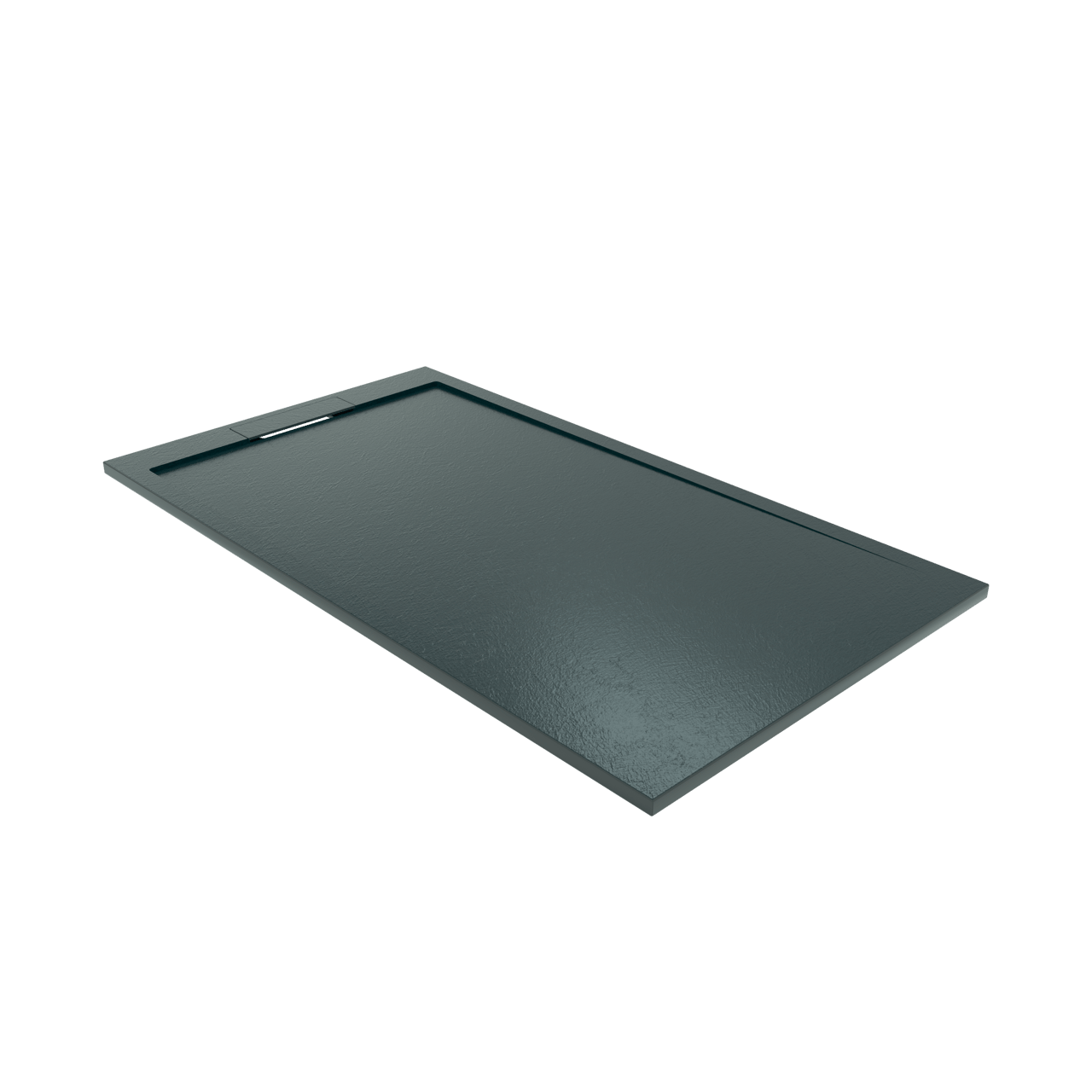 Balmani Indus douchebak 160 x 90 cm composietmarmer grafietgrijs leisteenstructuur